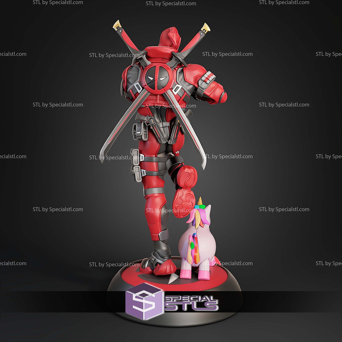 Deadpool Heart Marvel Rivals dettaglio statua da collezione 4