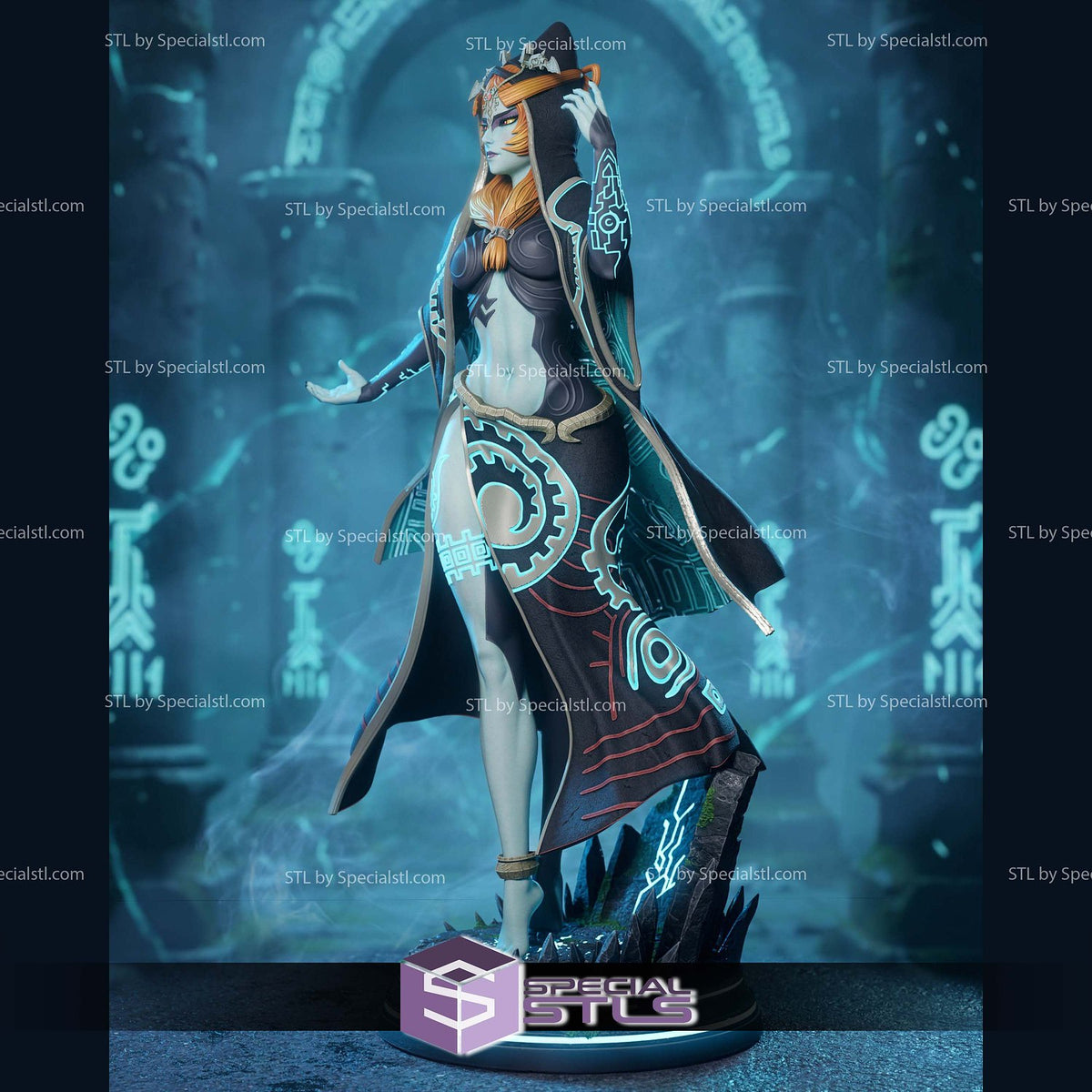Midna The Legend of Zelda dettaglio statua da collezione 4