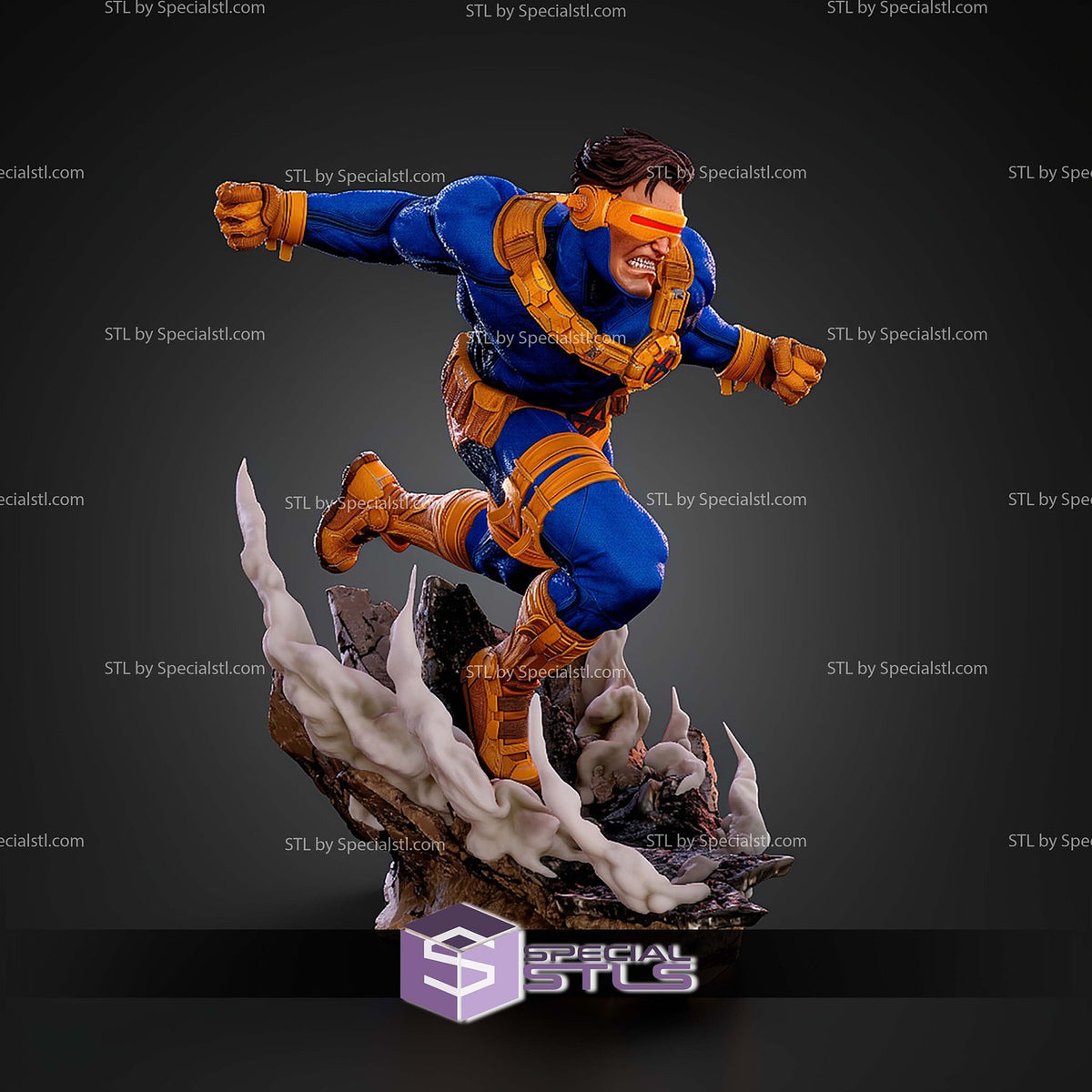 Cyclops Comic Angry X-Men dettaglio statua da collezione 4