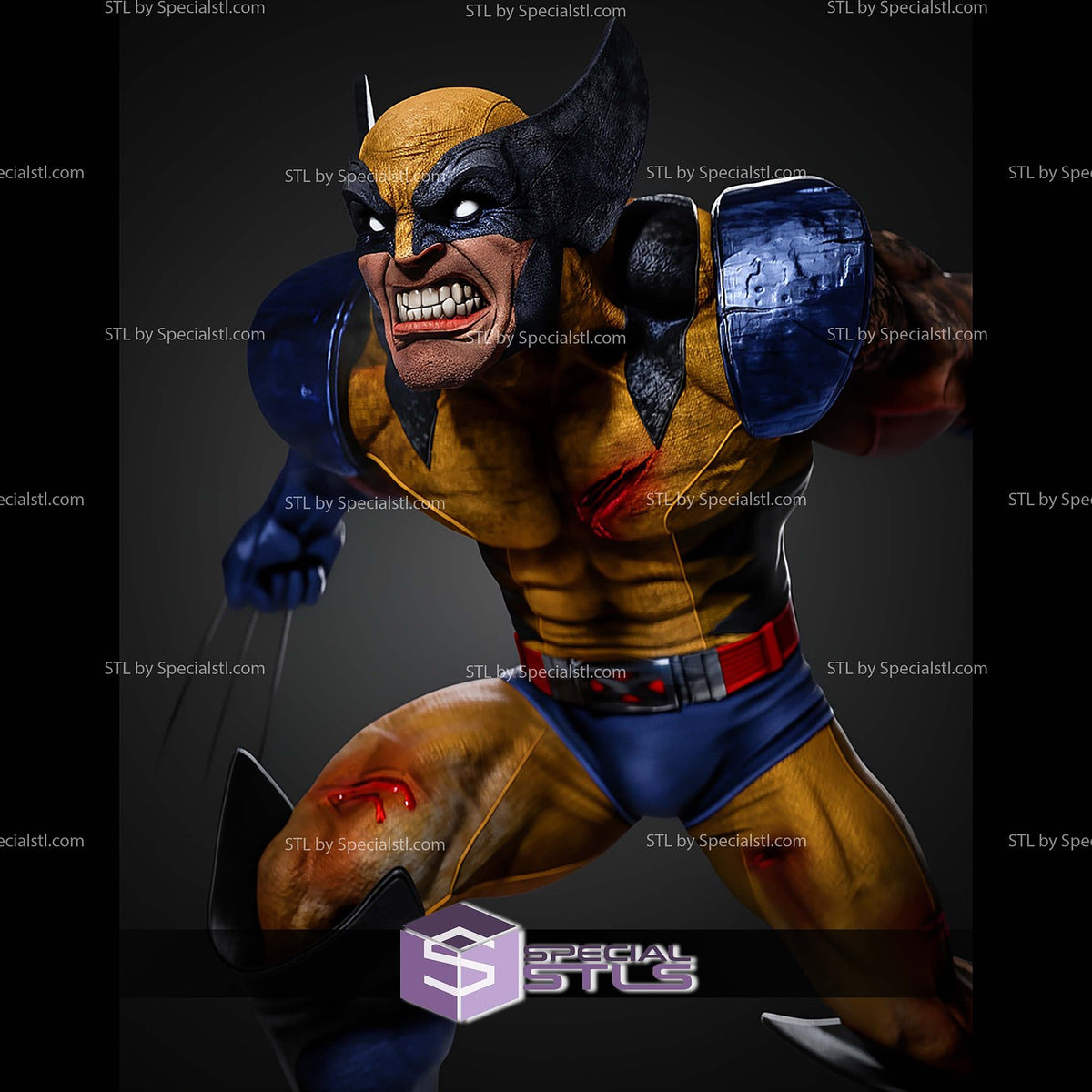 Wolverine Attack Winter X-Men statua da collezione IceBreaker Series vista alternativa
