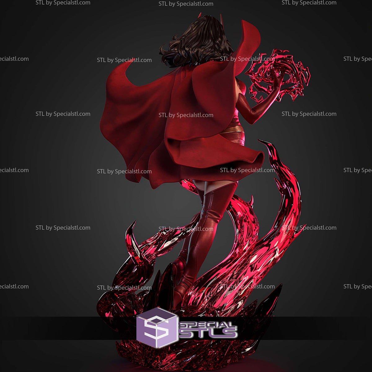 Scarlet Witch Sorceress Marvel statua da collezione IceBreaker Series vista alternativa