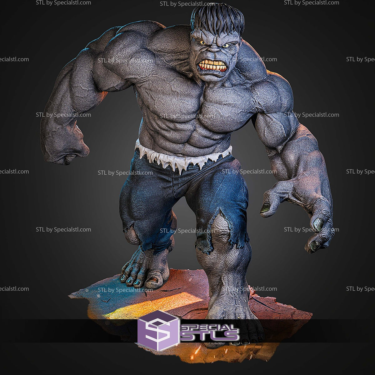 Hulk Jack Kirby Marvel dettaglio statua da collezione 4