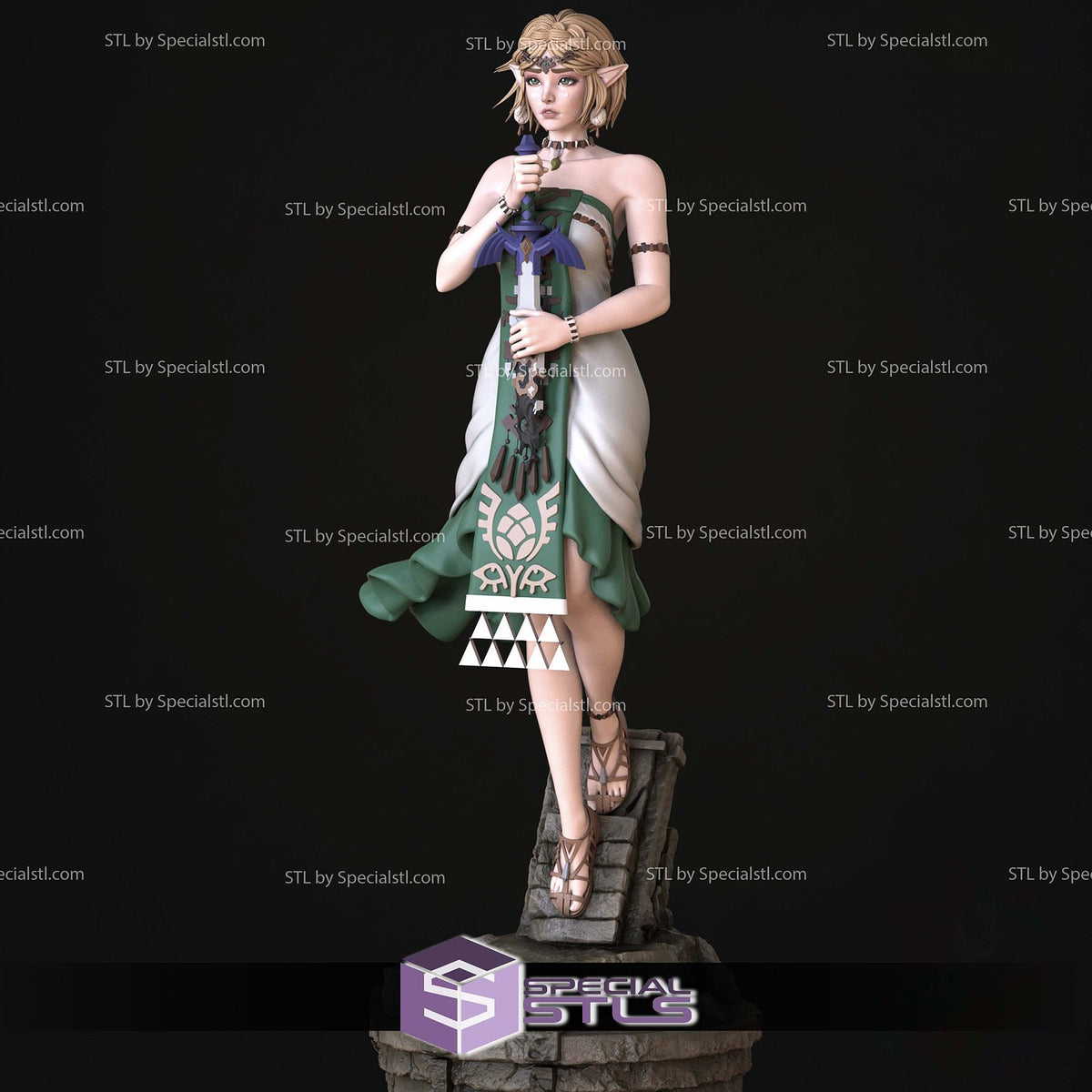 Principessa Zelda The Legend of Zelda dettaglio statua da collezione 4