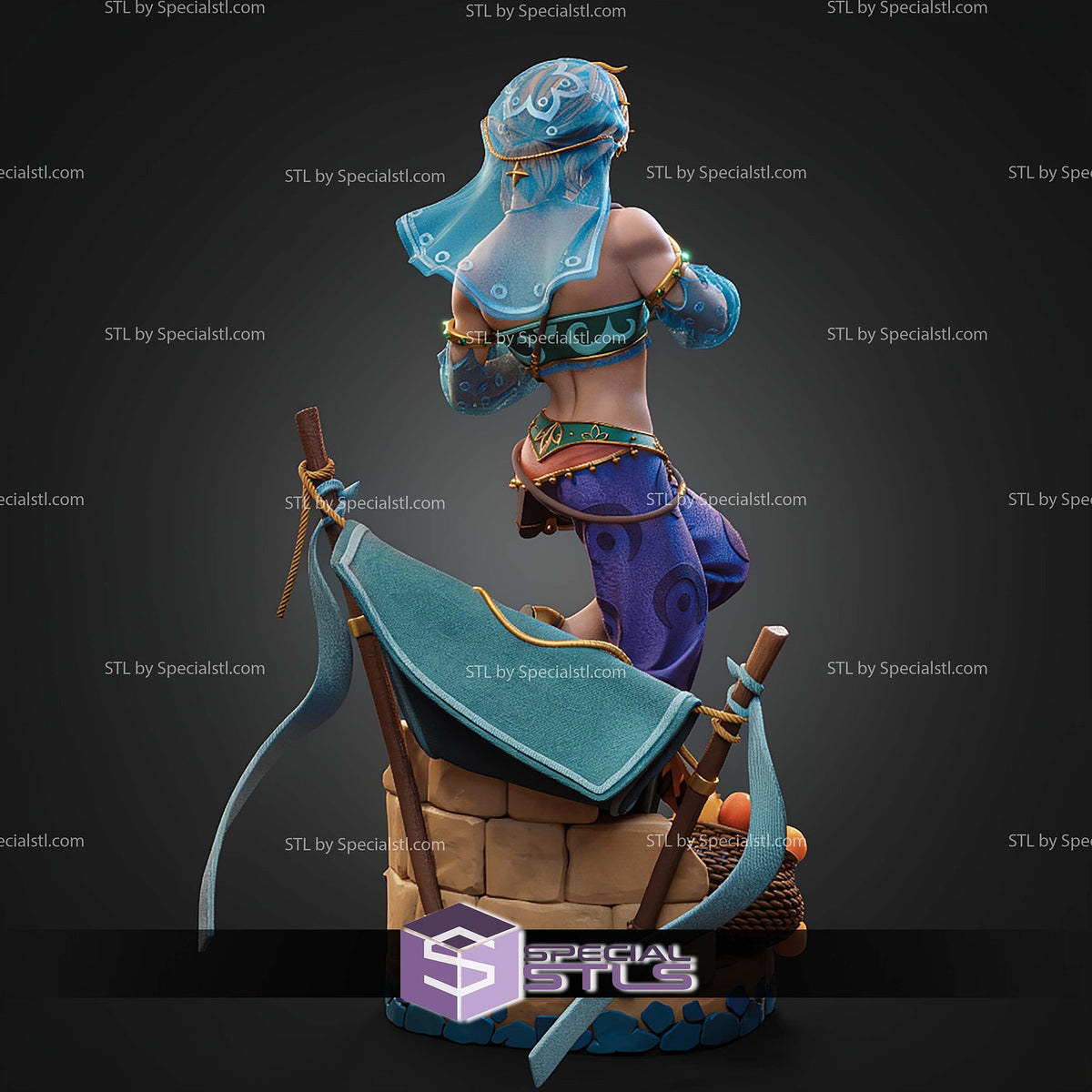 Gerudo Link The Legend of Zelda dettaglio statua da collezione 4