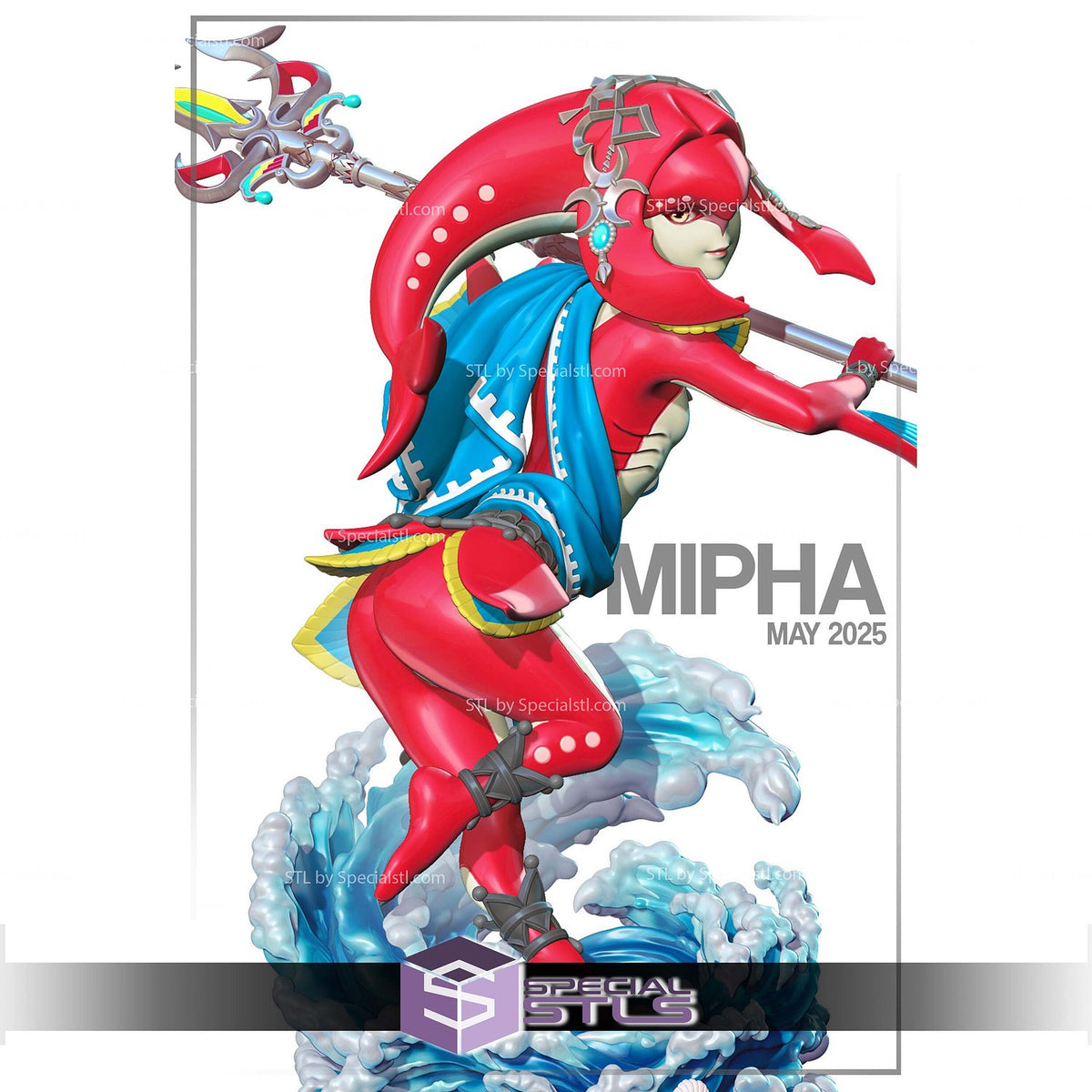 Mipha The Legend of Zelda statua da collezione IceBreaker Series vista alternativa
