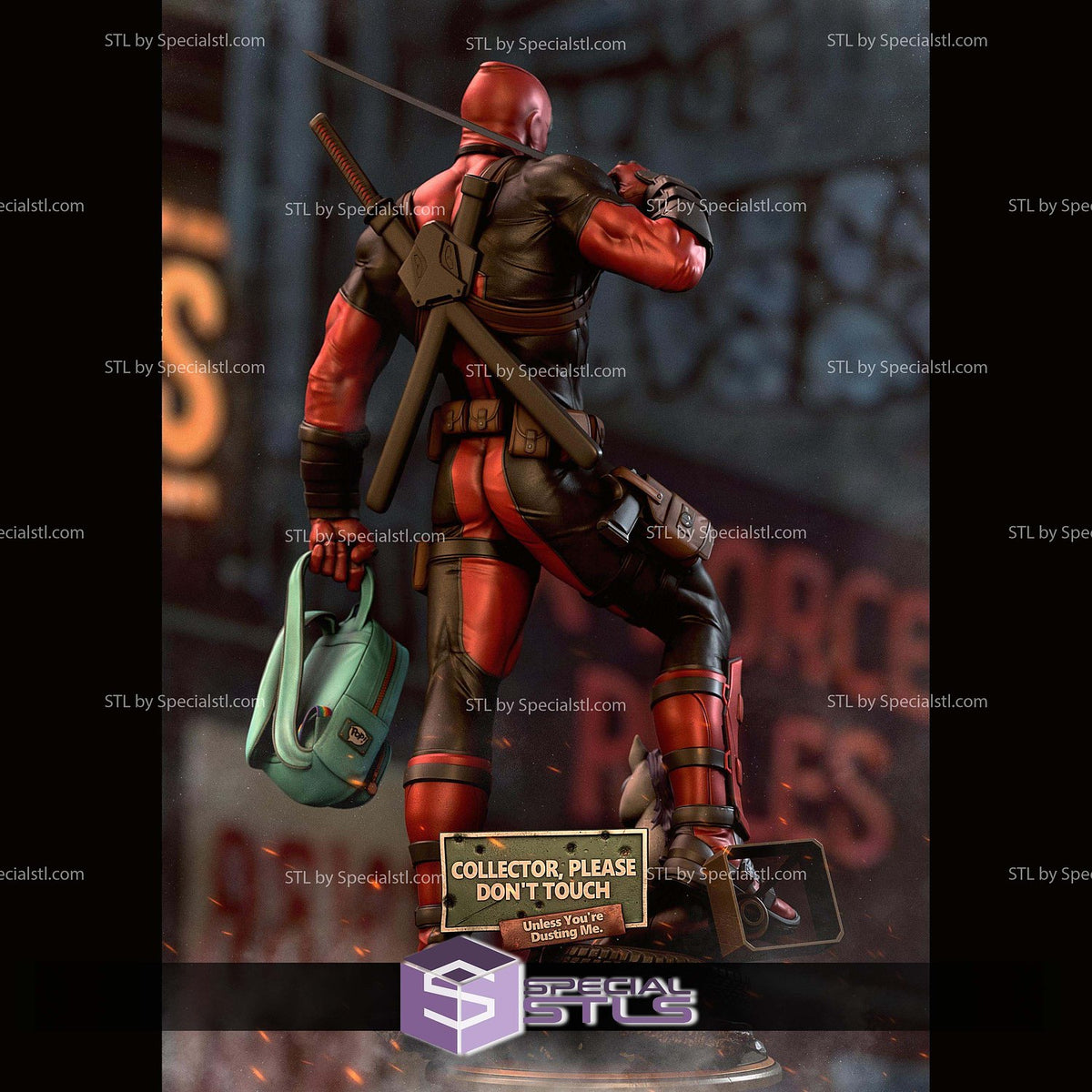 Deadpool Unicorn School Marvel dettaglio statua da collezione 3