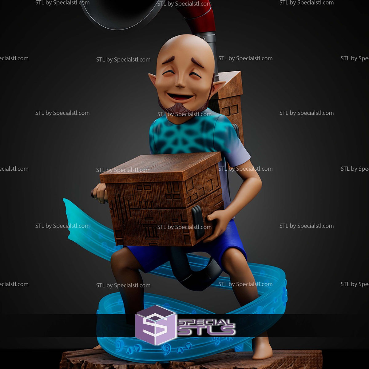 Phonograph Man Guruguru The Legend of Zelda dettaglio statua da collezione 4