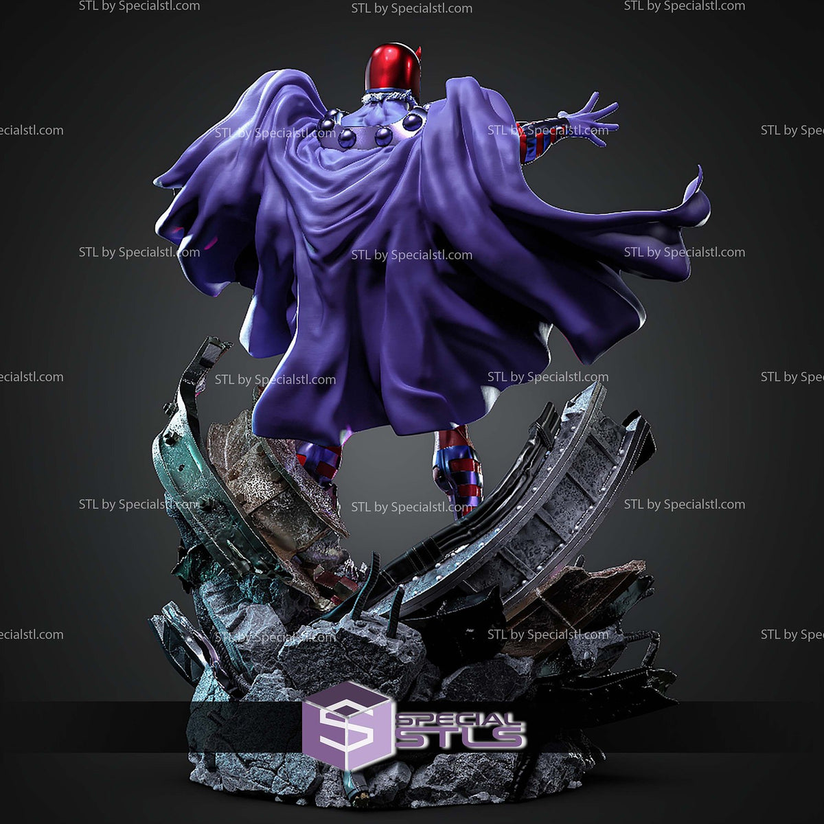 Magneto X-Men dettaglio statua da collezione 3