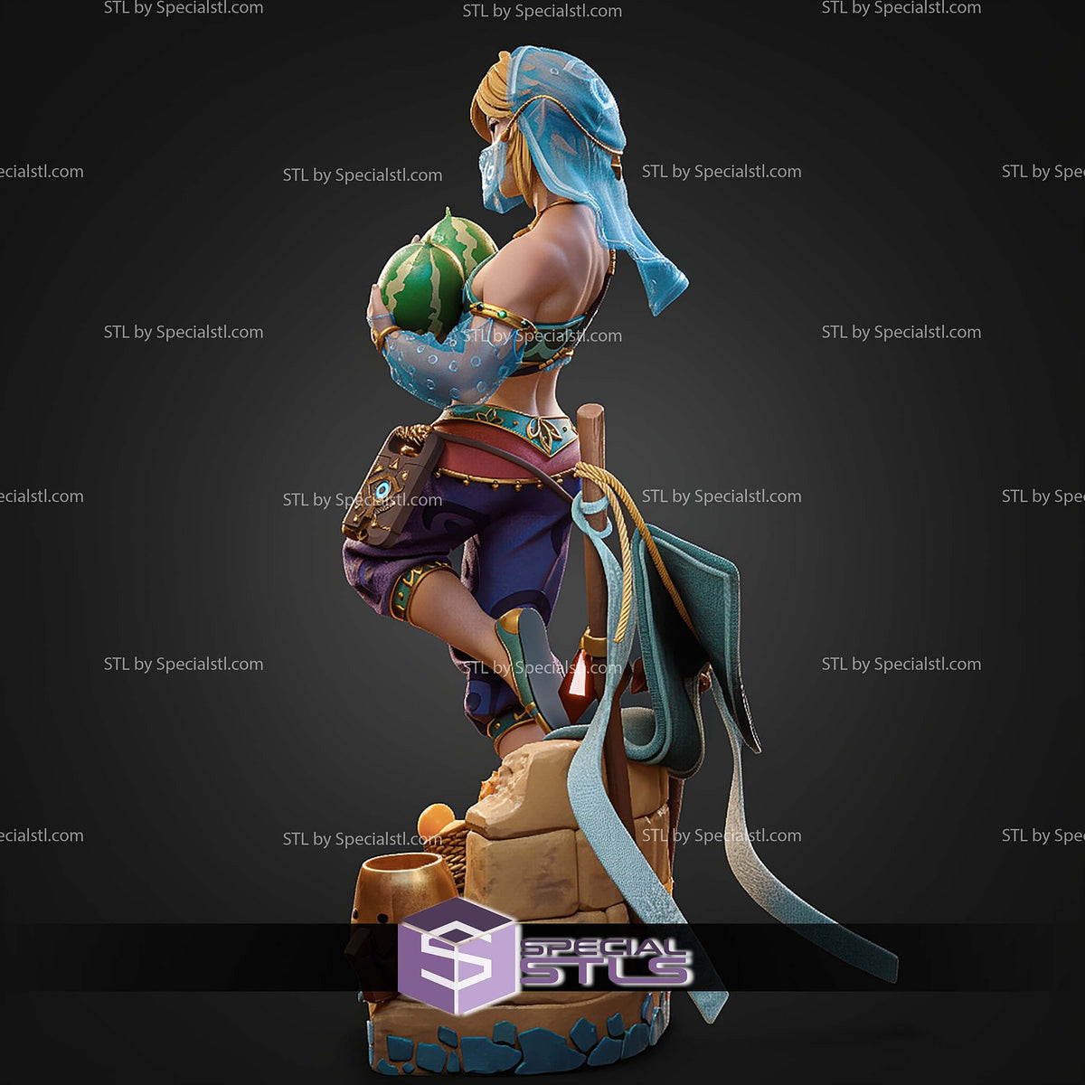Gerudo Link The Legend of Zelda dettaglio statua da collezione 3