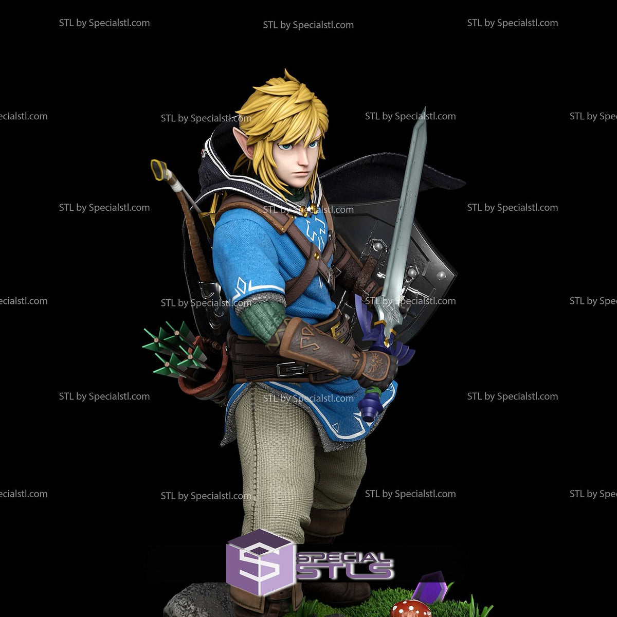 Link V3 The Legend of Zelda dettaglio statua da collezione 4