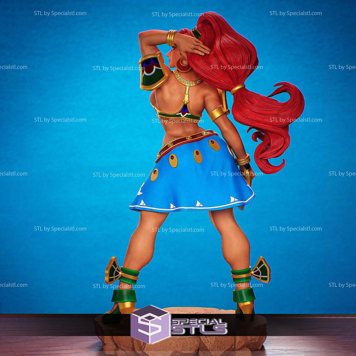 Urbosa and Weapon The Legend of Zelda statua da collezione IceBreaker Series vista alternativa