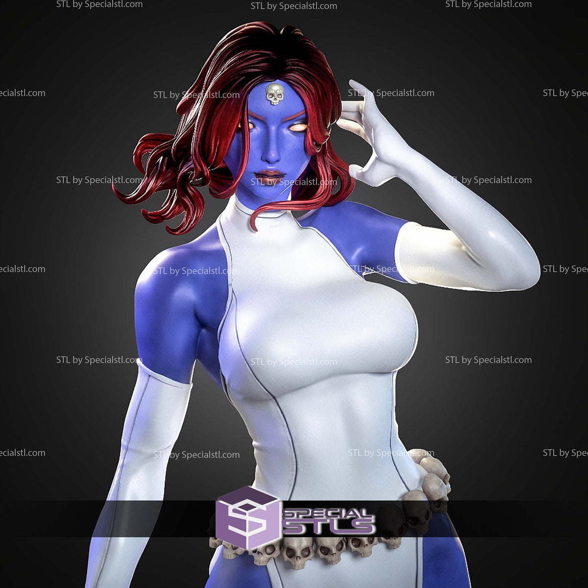 Mystique with Gun X-Men dettaglio statua da collezione 4