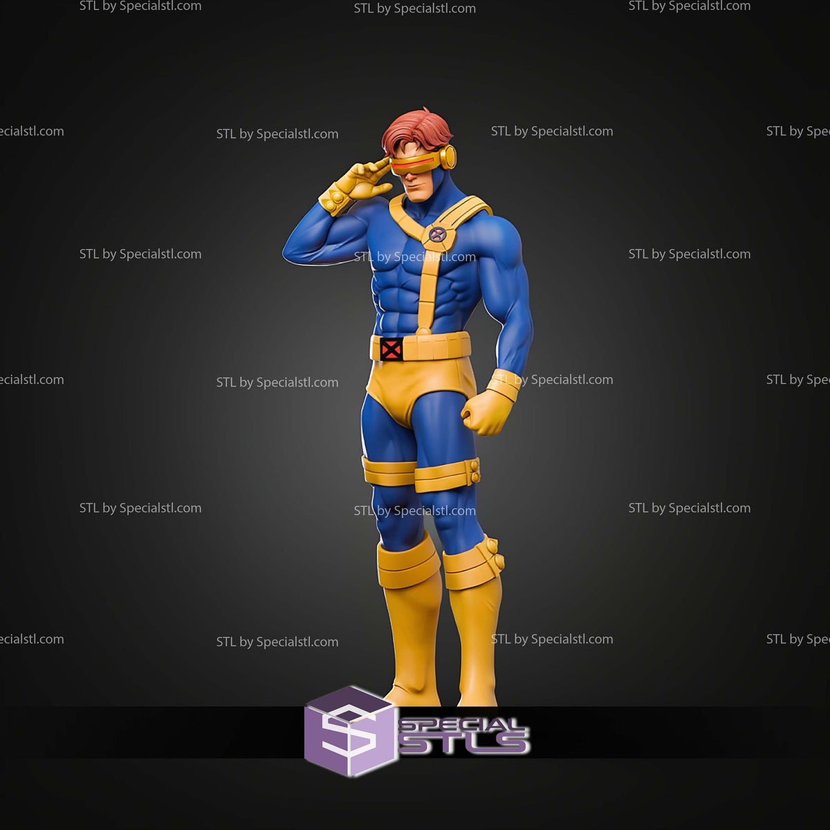 Cyclops X-Men dettaglio statua da collezione 3