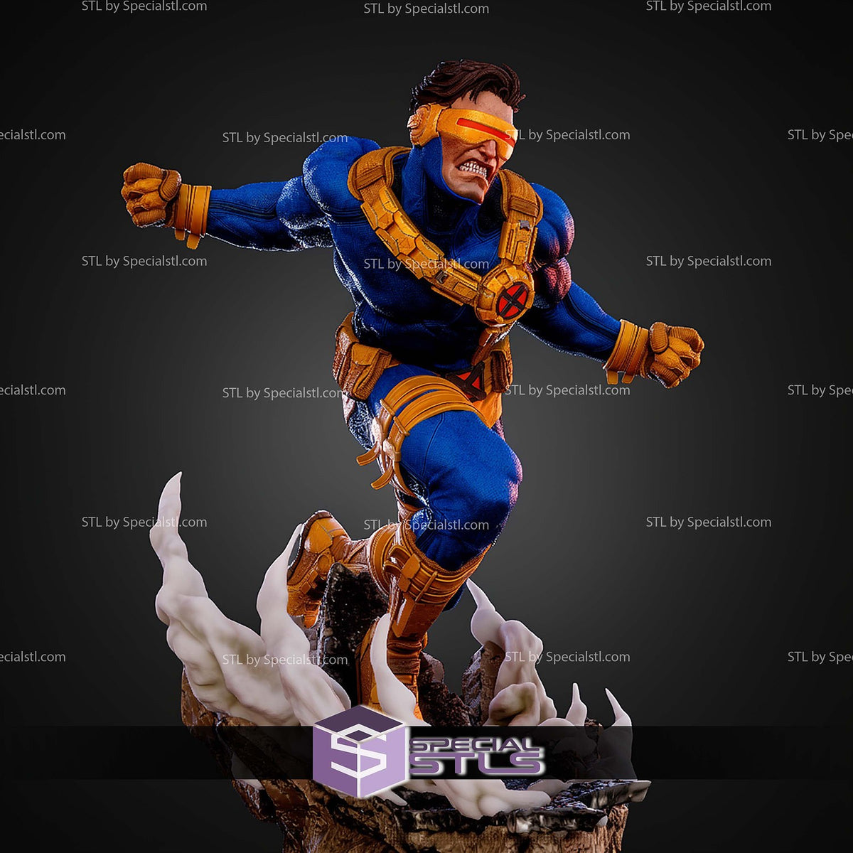 Cyclops Comic Angry X-Men dettaglio statua da collezione 3