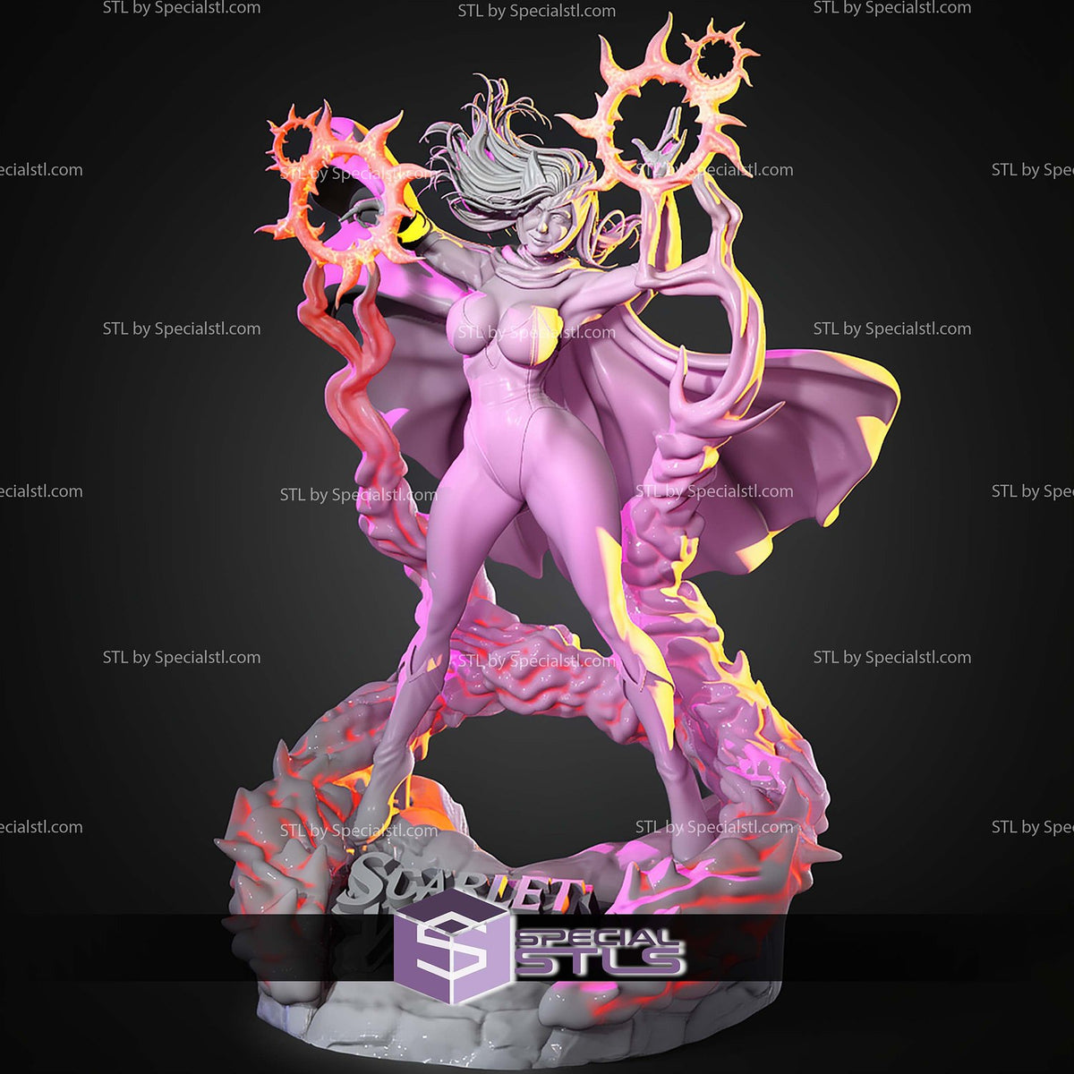 Scarlet Witch Semi Realistic Marvel statua da collezione IceBreaker Series vista alternativa