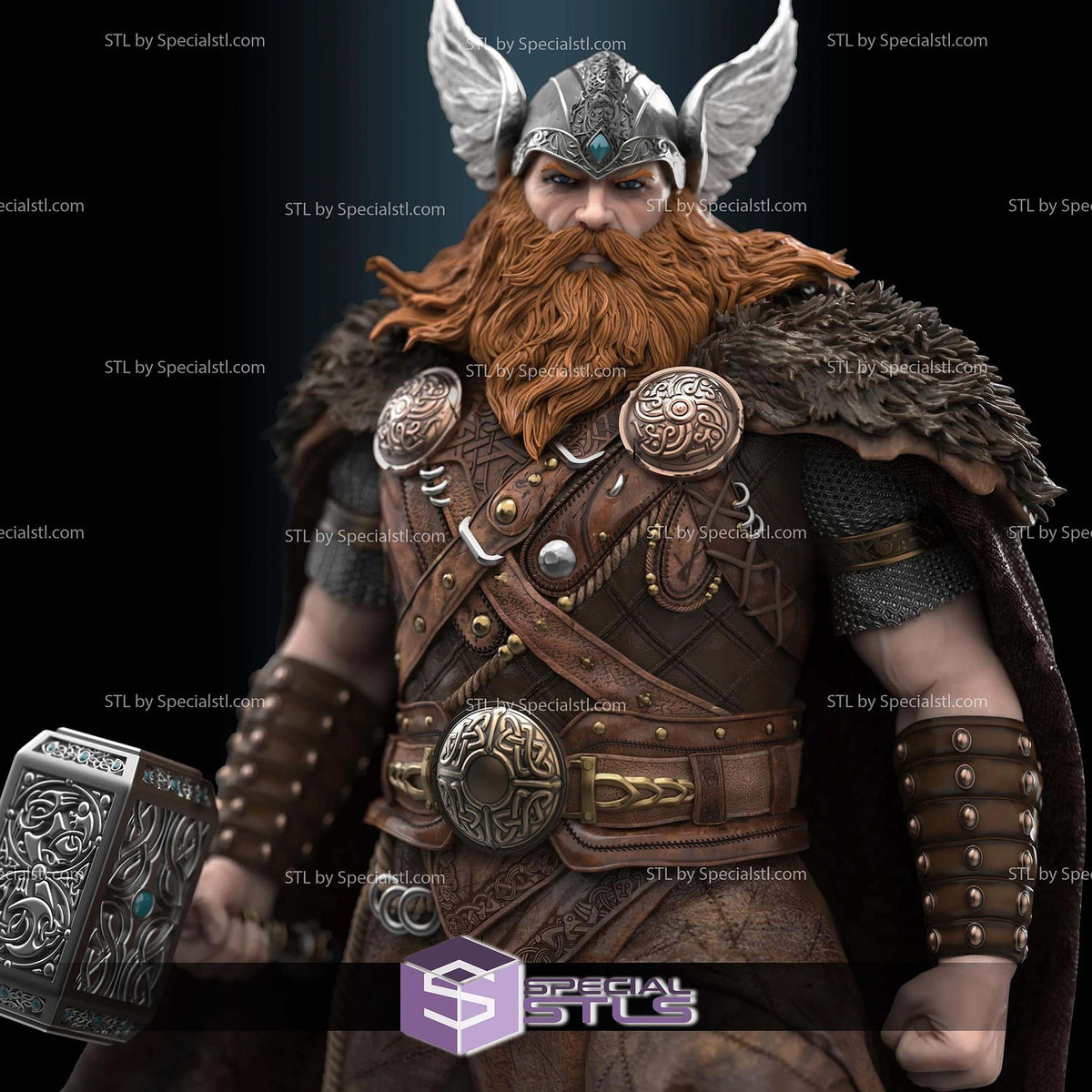 Viking Thor New Version Marvel dettaglio statua da collezione 4