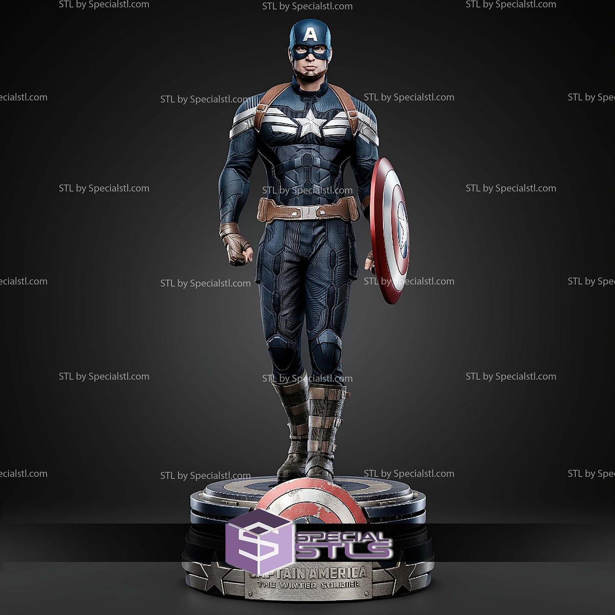 Captain America Winter Soldier Walking Marvel statua da collezione IceBreaker Series