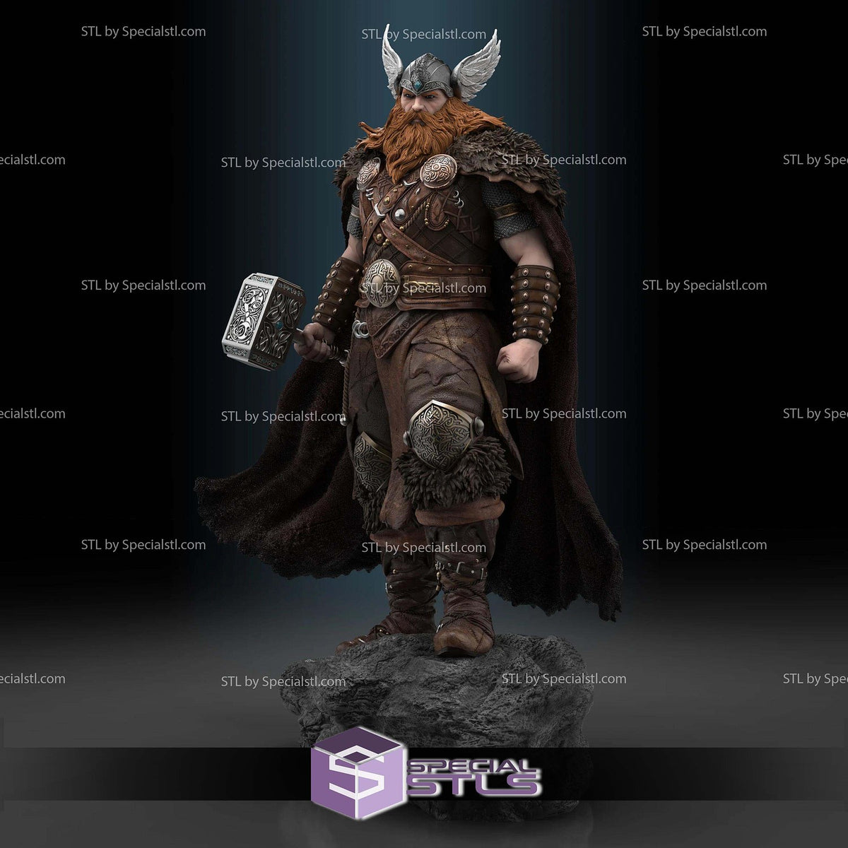 Viking Thor New Version Marvel statua da collezione IceBreaker Series vista alternativa