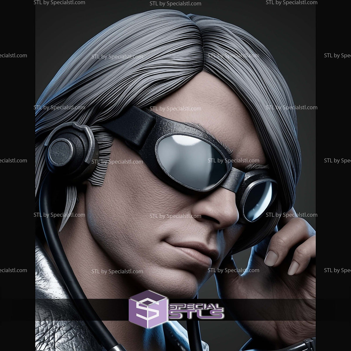Quicksilver Movie X-Men dettaglio statua da collezione 3