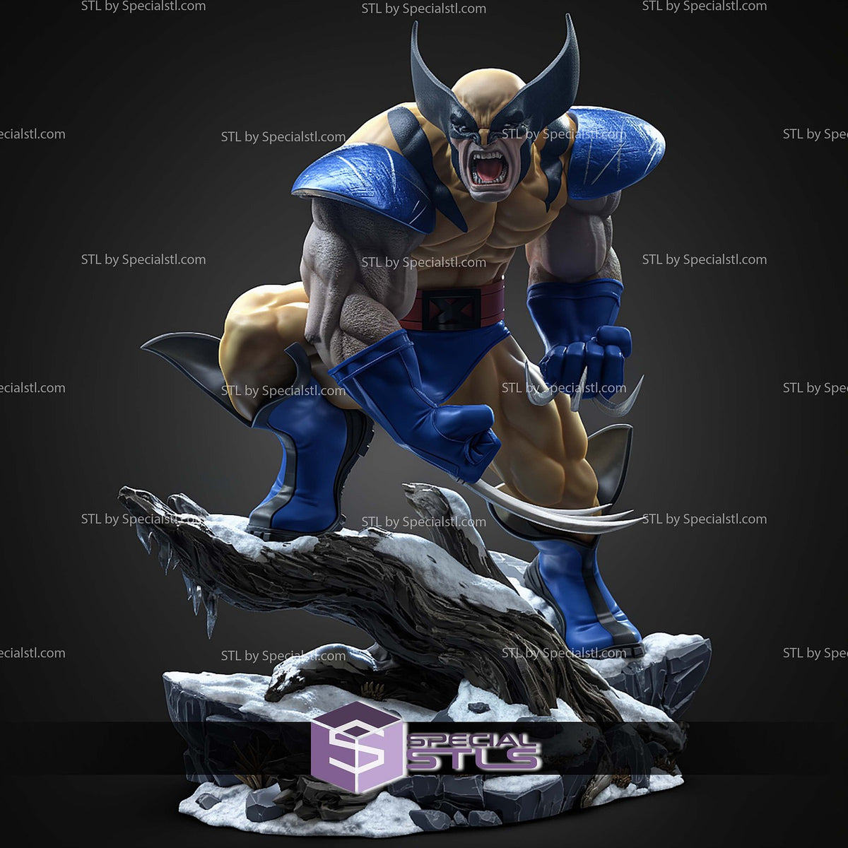 Wolverine Scream Winter X-Men statua da collezione IceBreaker Series