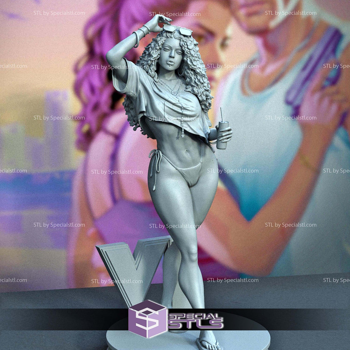 Cover Girl GTA VI dettaglio statua da collezione 4