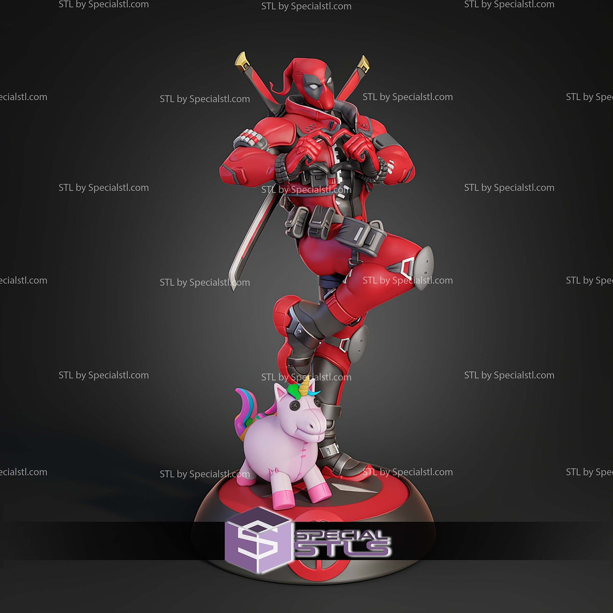 Deadpool Heart Marvel Rivals statua da collezione IceBreaker Series vista alternativa