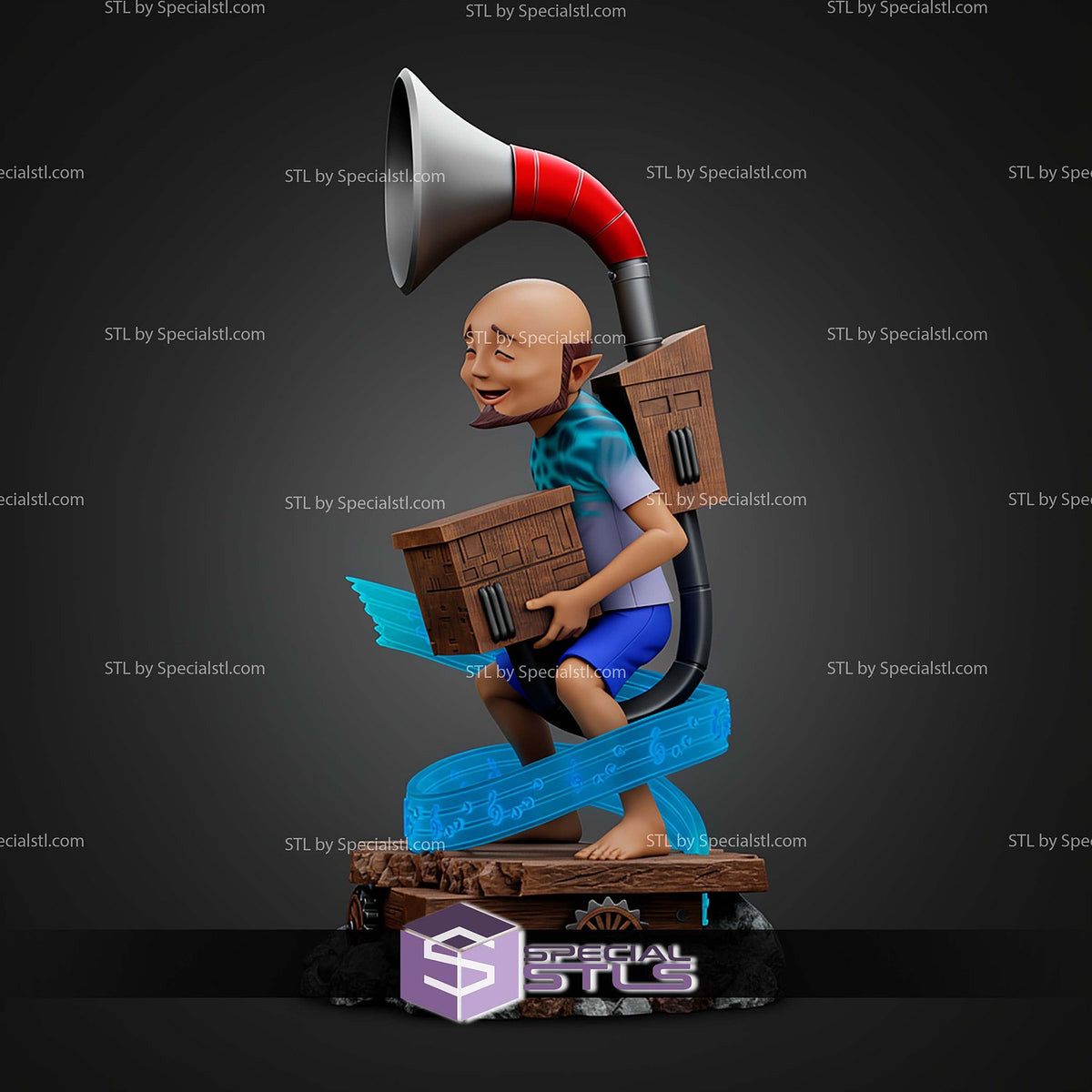 Phonograph Man Guruguru The Legend of Zelda dettaglio statua da collezione 3