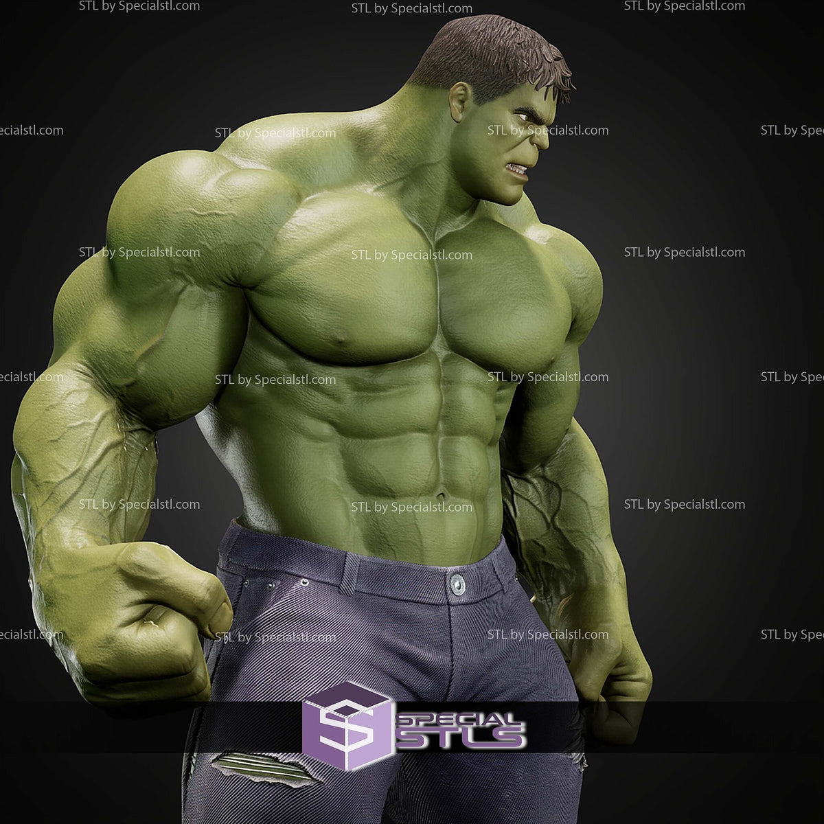 Hulk Marvel dettaglio statua da collezione 3