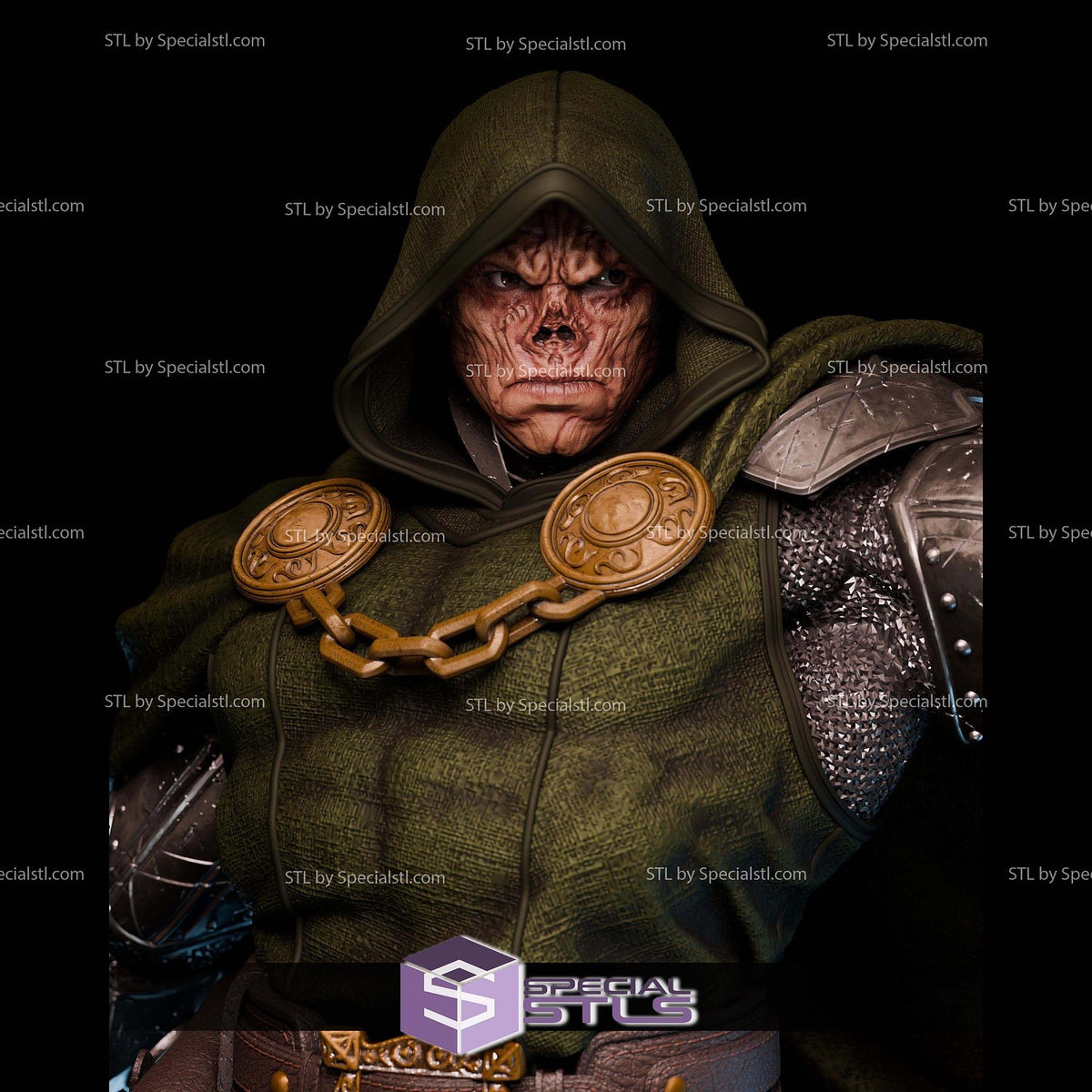 Doctor Doom Real Face Fantastic Four statua da collezione IceBreaker Series