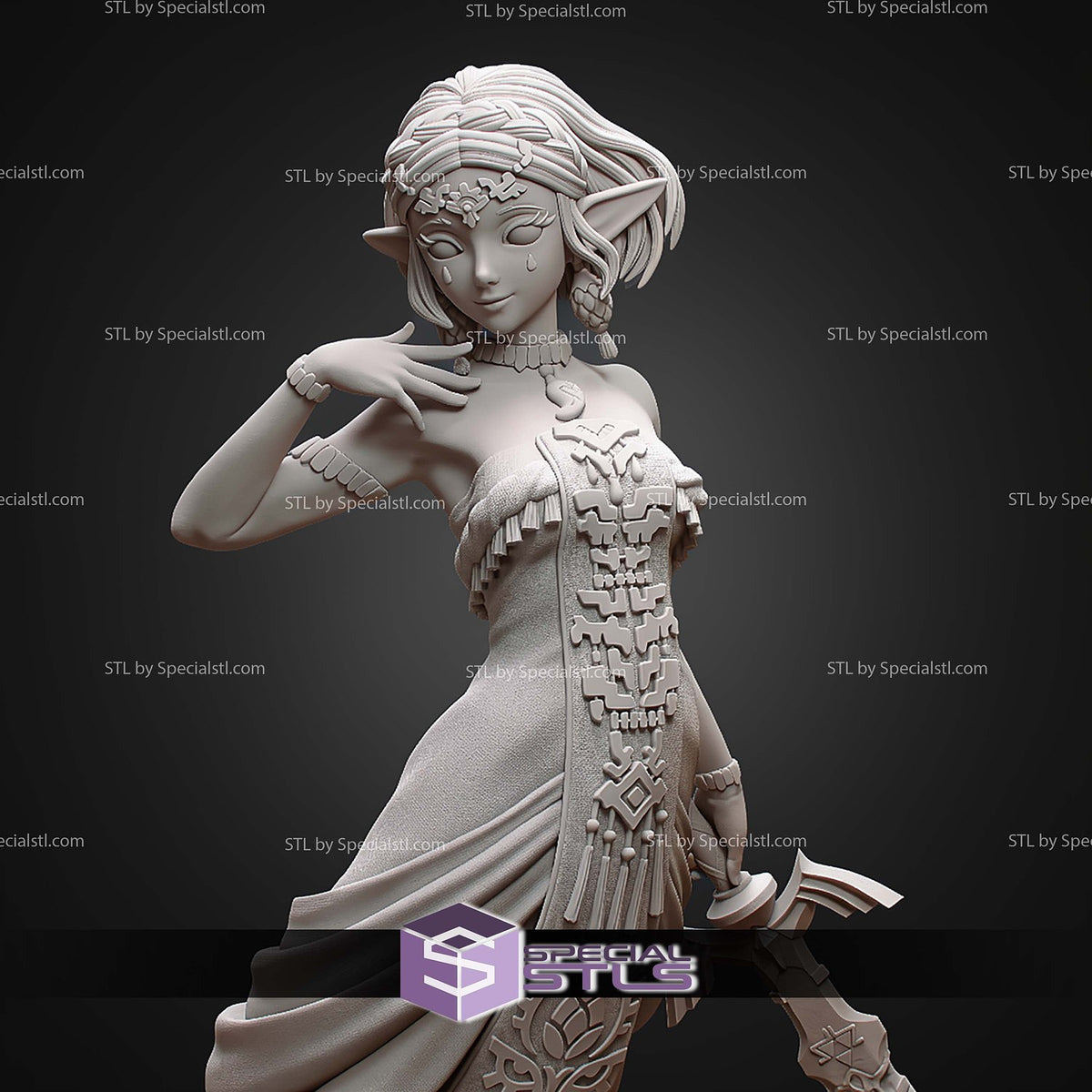 Principessa Zelda The Legend of Zelda statua da collezione IceBreaker Series vista alternativa