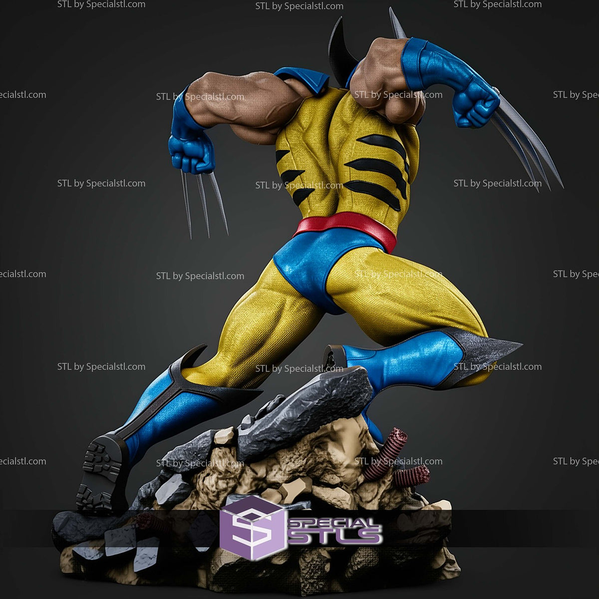 Wolverine Classic Action X-Men dettaglio statua da collezione 4