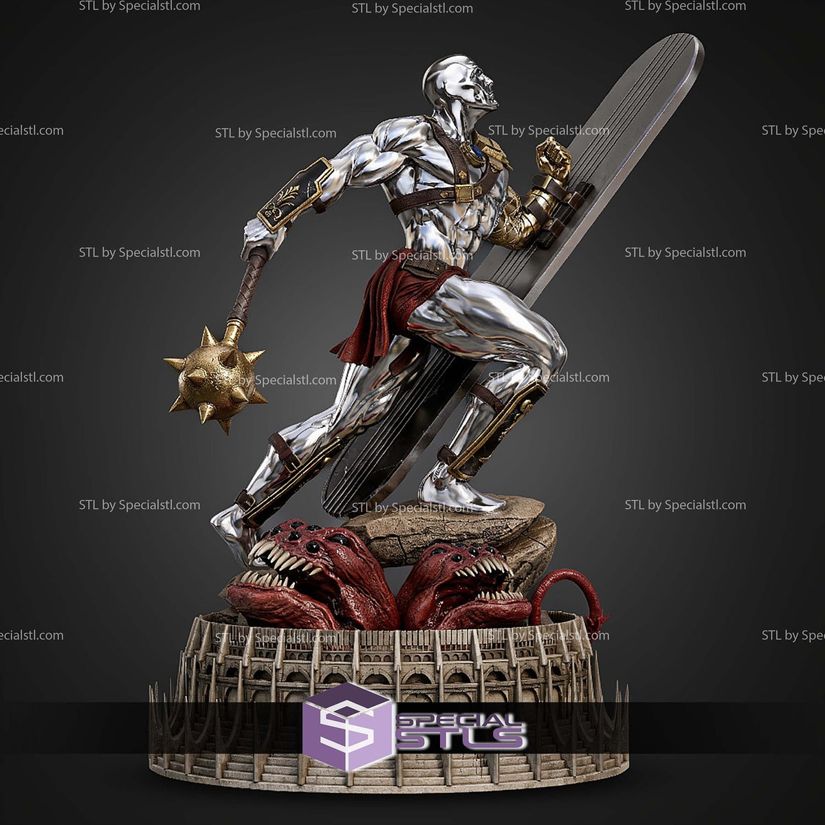 Silver Surfer Planet Hulk Marvel statua da collezione IceBreaker Series