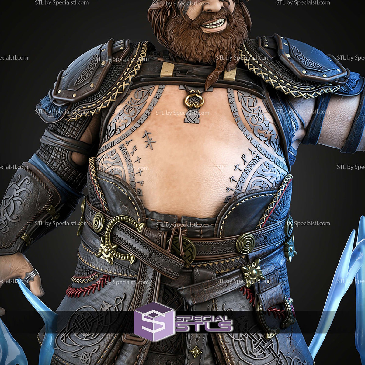 Thor God Of War Fat God of War dettaglio statua da collezione 4