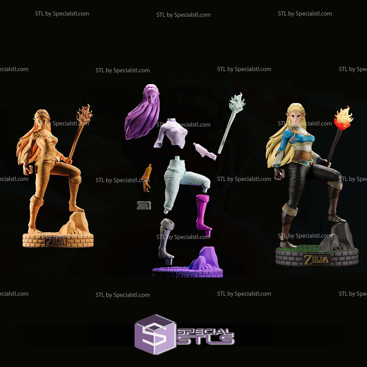 Princess Zelda and Torch The Legend of Zelda dettaglio statua da collezione 3