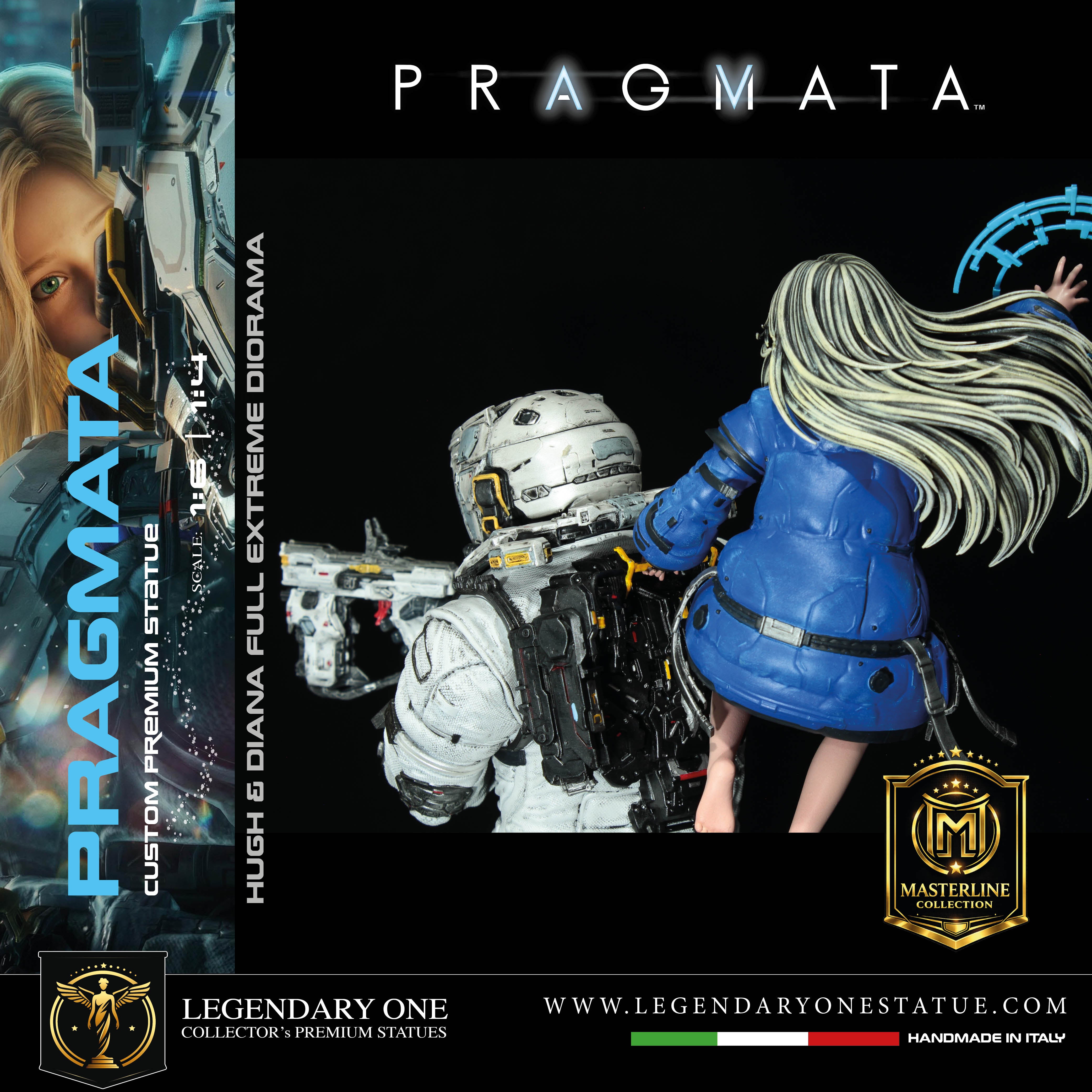 Pragmata Statua da Collezione Esclusiva - Hugh & Diana Diorama Figure - Real Game Color - scala 1:6 / 1:4