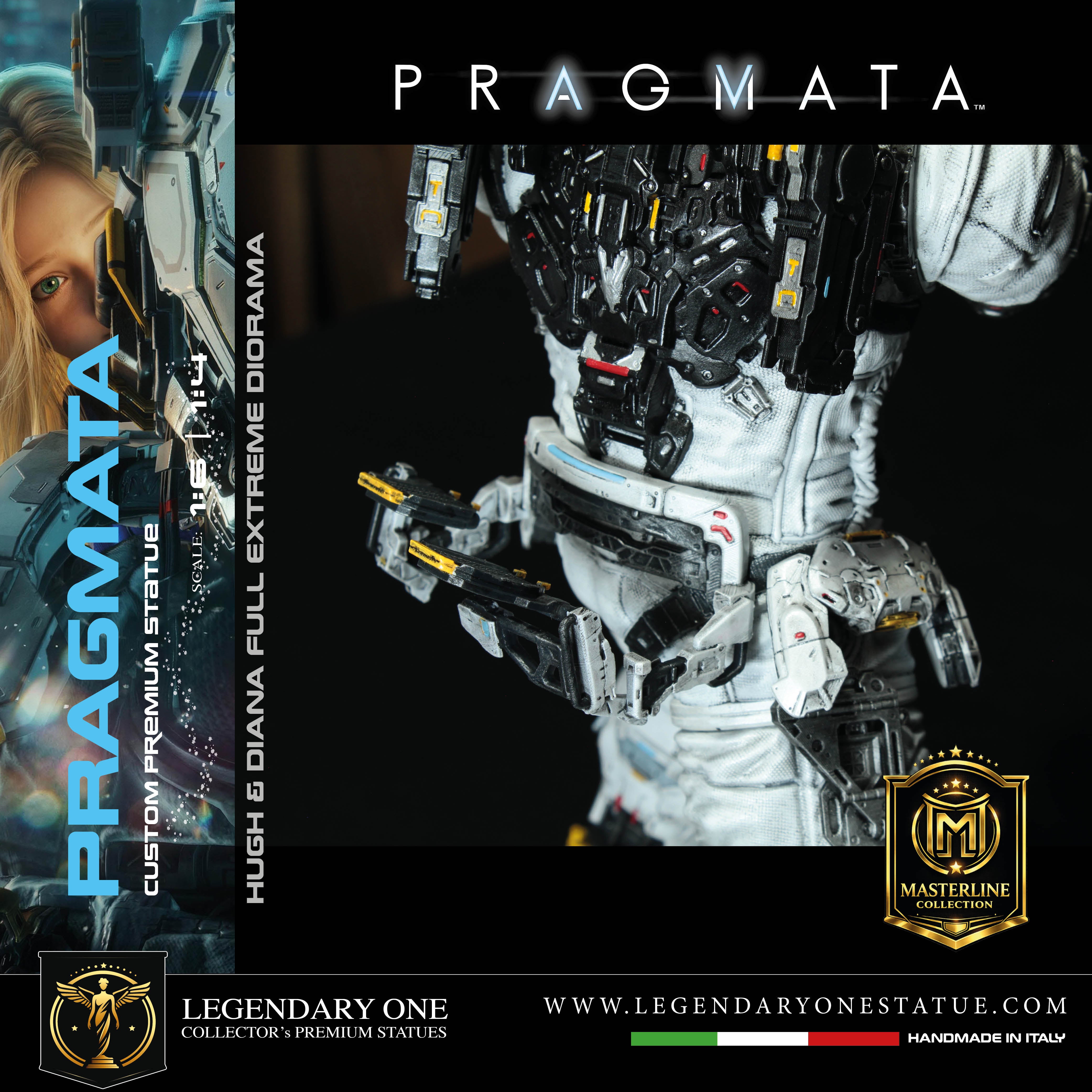 Pragmata Statua da Collezione Esclusiva - Hugh & Diana Diorama Figure - Real Game Color - scala 1:6 / 1:4