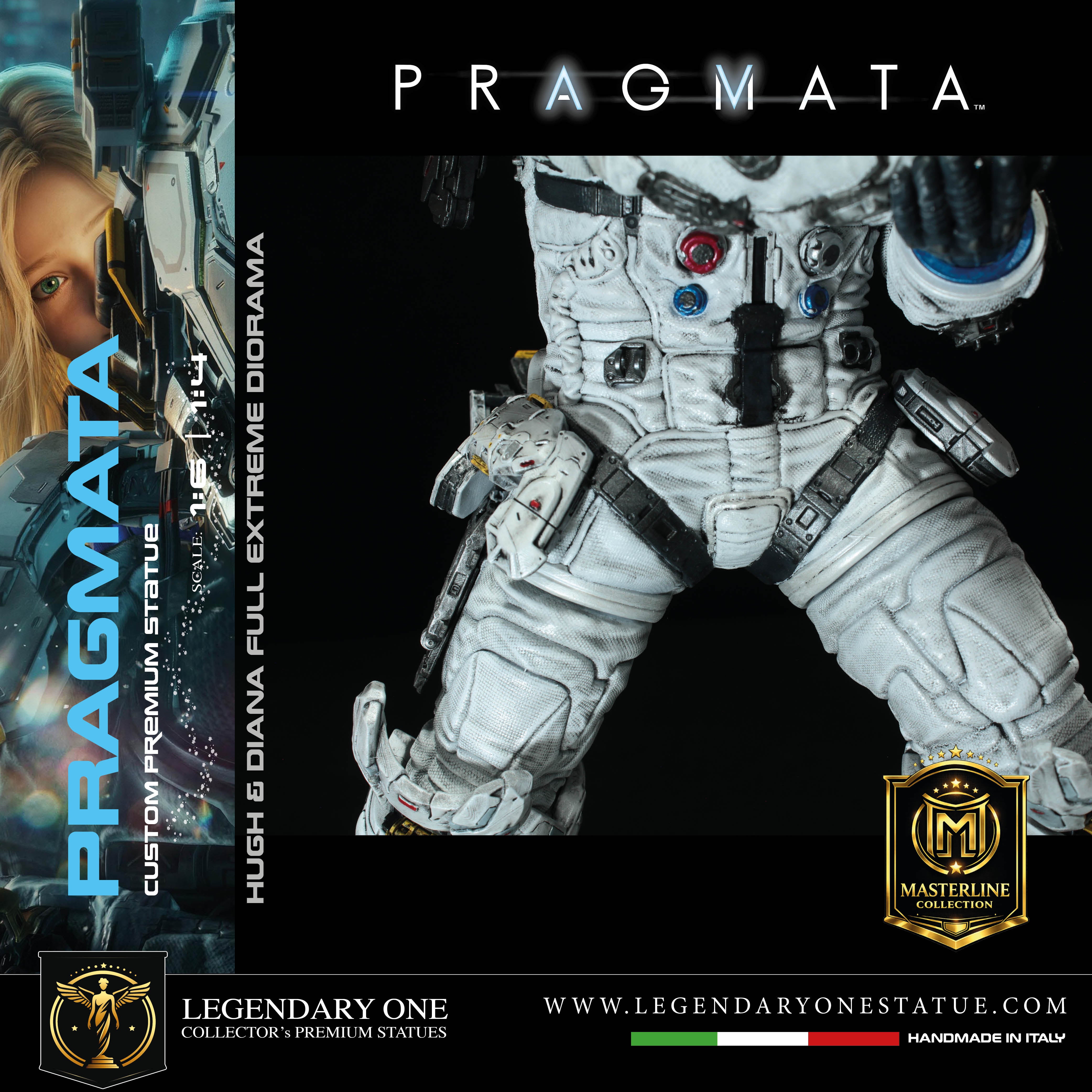 Pragmata Statua da Collezione Esclusiva - Hugh & Diana Diorama Figure - Real Game Color - scala 1:6 / 1:4