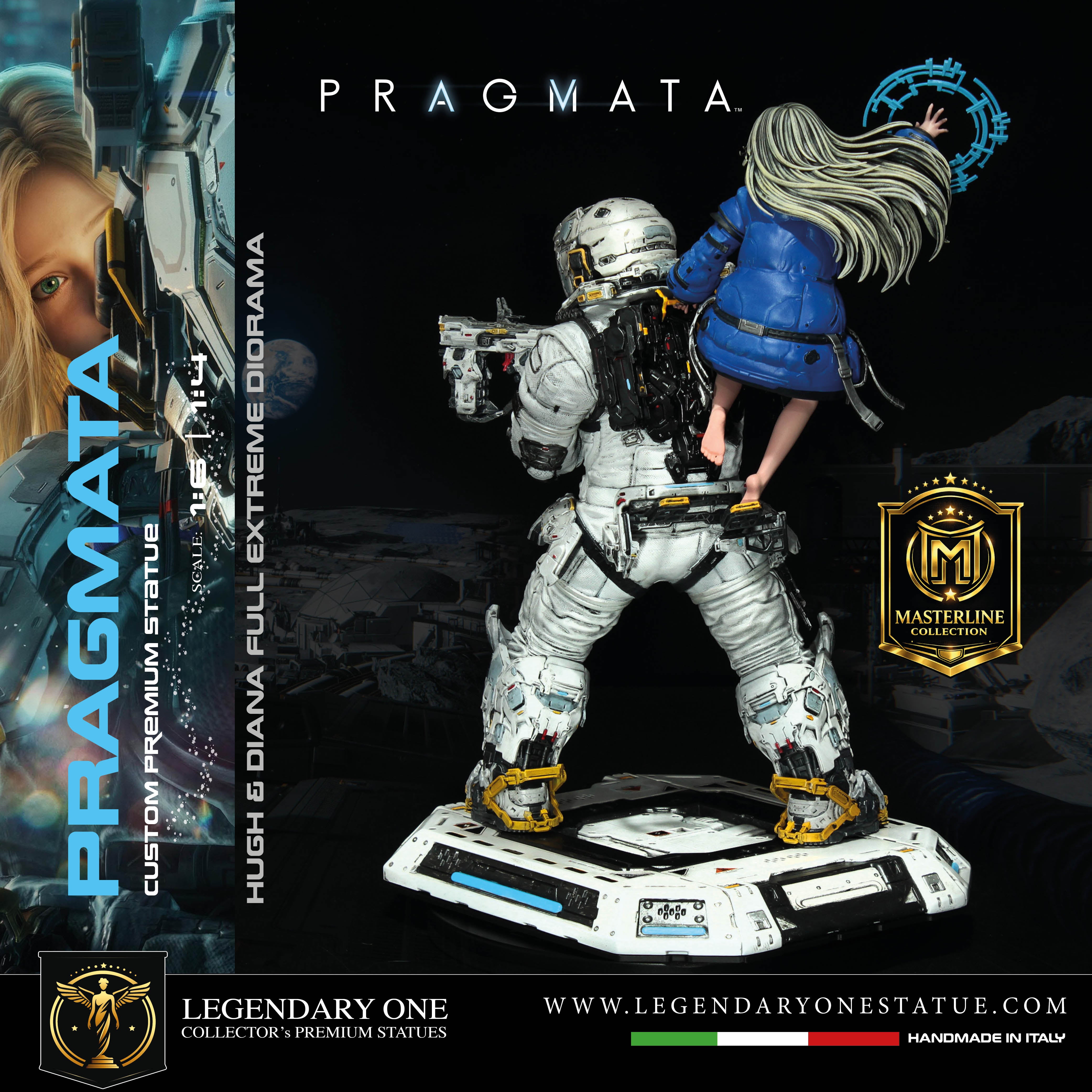 Pragmata Statua da Collezione Esclusiva - Hugh & Diana Diorama Figure - Real Game Color - scala 1:6 / 1:4