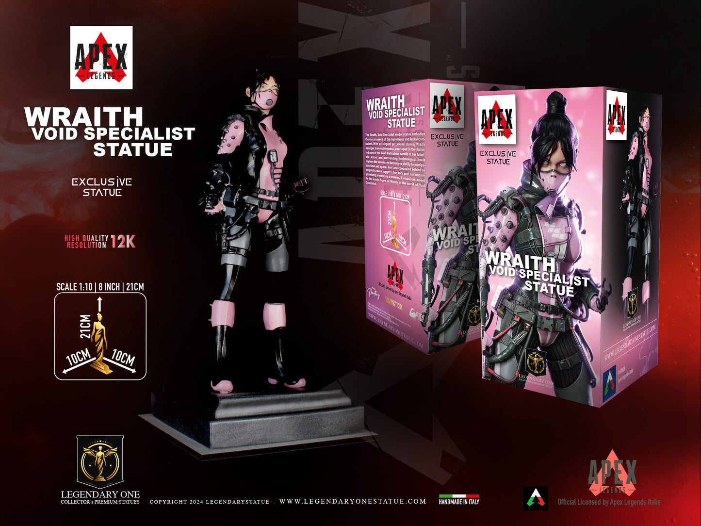 Wraith Void Specialist Figure Premium Statue Apex Legends, Statua di Wraith in edizione esclusiva High Quality 12K