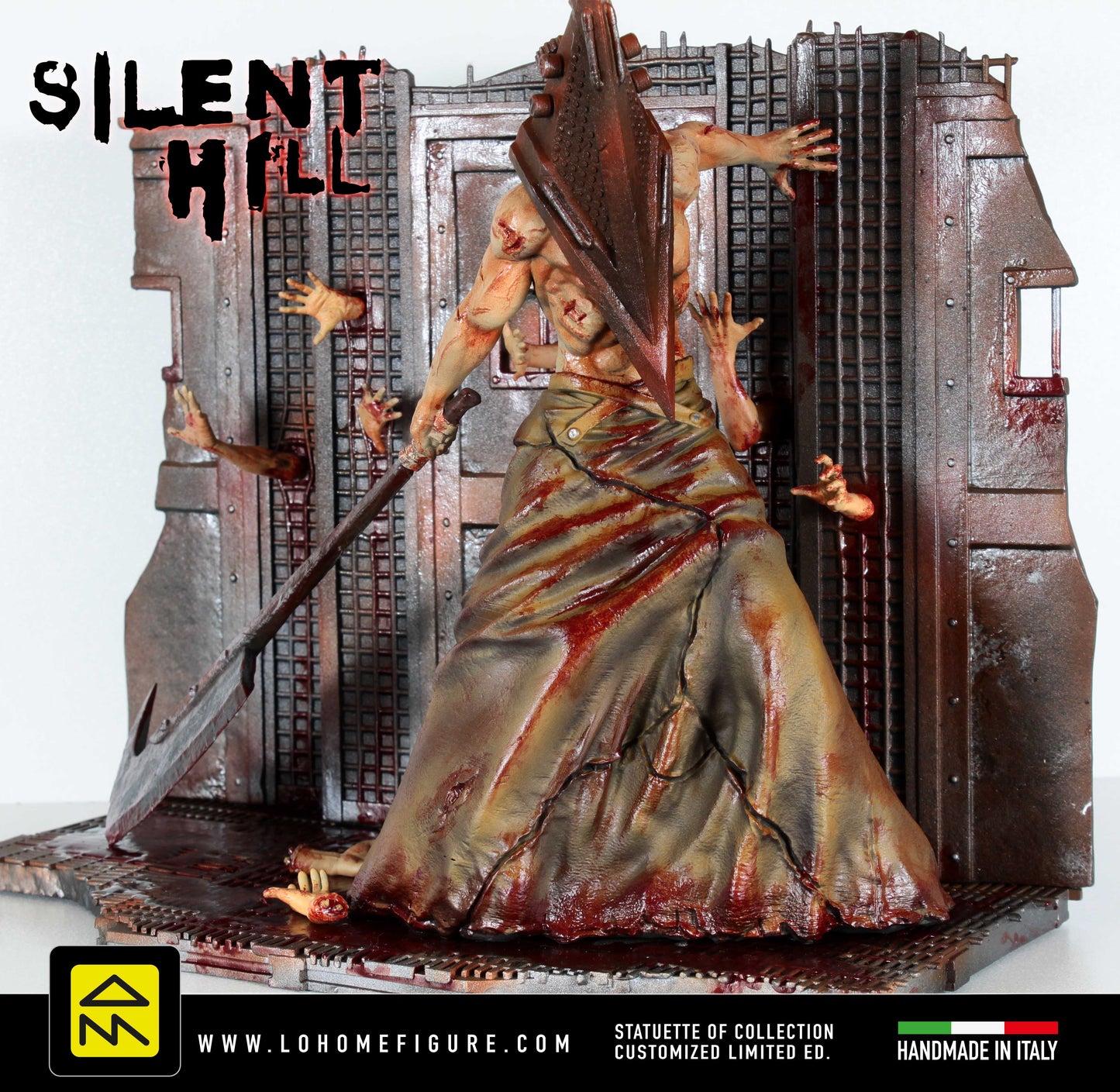 Pyramid Head Statua, Silent Hill Diorama Horror, Silent Hill collectible character figurine, Horror game collectible, Amazing Realism, 12K