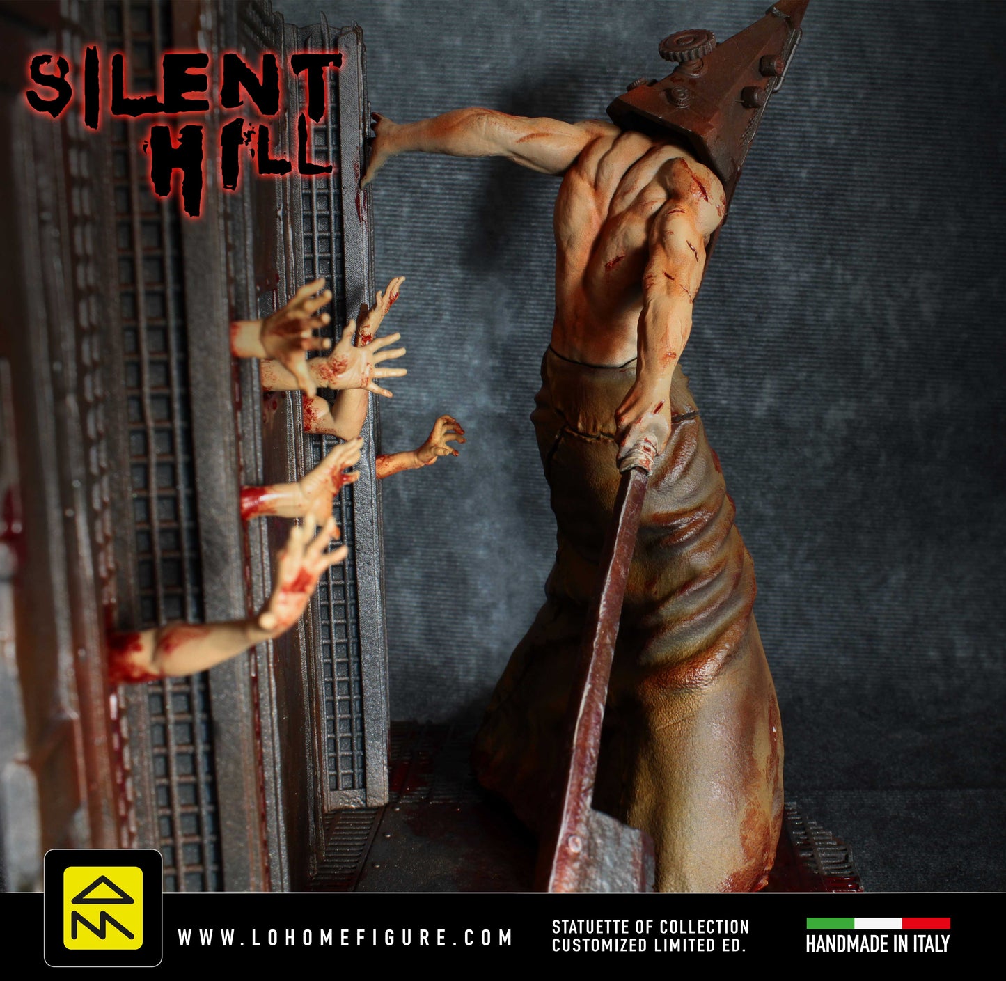 Pyramid Head Statua, Silent Hill Diorama Horror, Silent Hill collectible character figurine, Horror game collectible, Amazing Realism, 12K