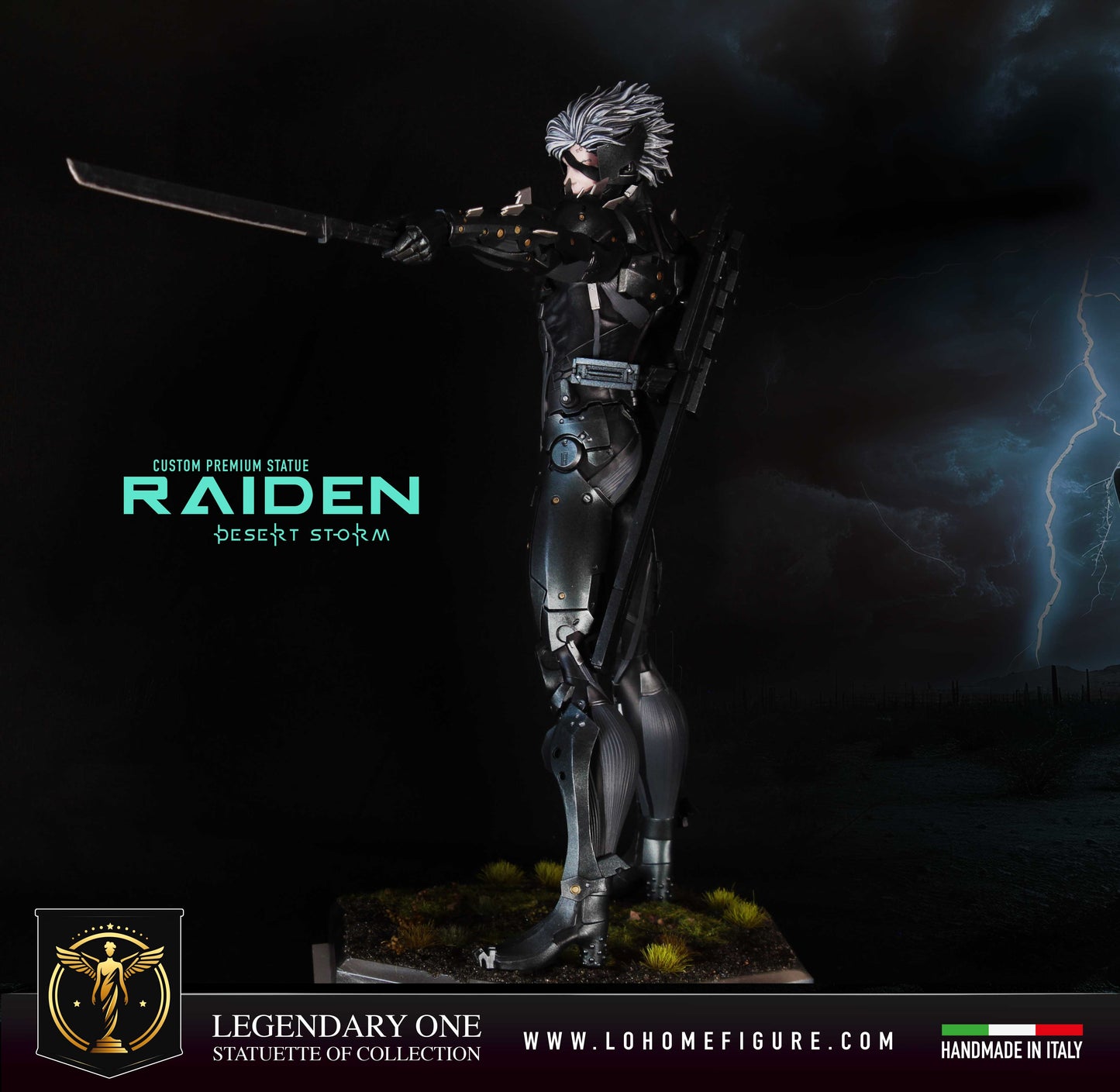 Metal Gear Rising Figure, Statua di Raiden Statua da collezione di Raiden cyborg ninja figure colorazione realistica High Quality 12K