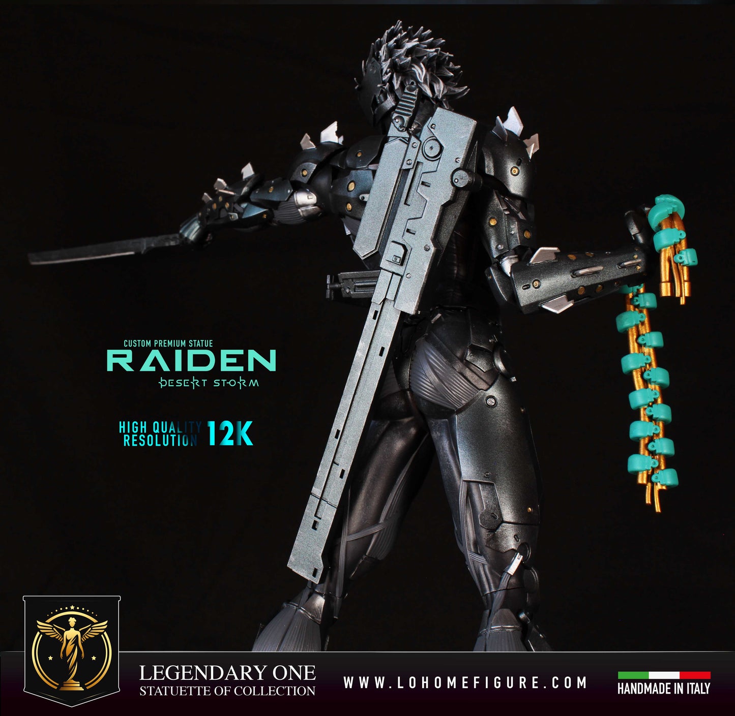 Metal Gear Rising Figure, Statua di Raiden Statua da collezione di Raiden cyborg ninja figure colorazione realistica High Quality 12K