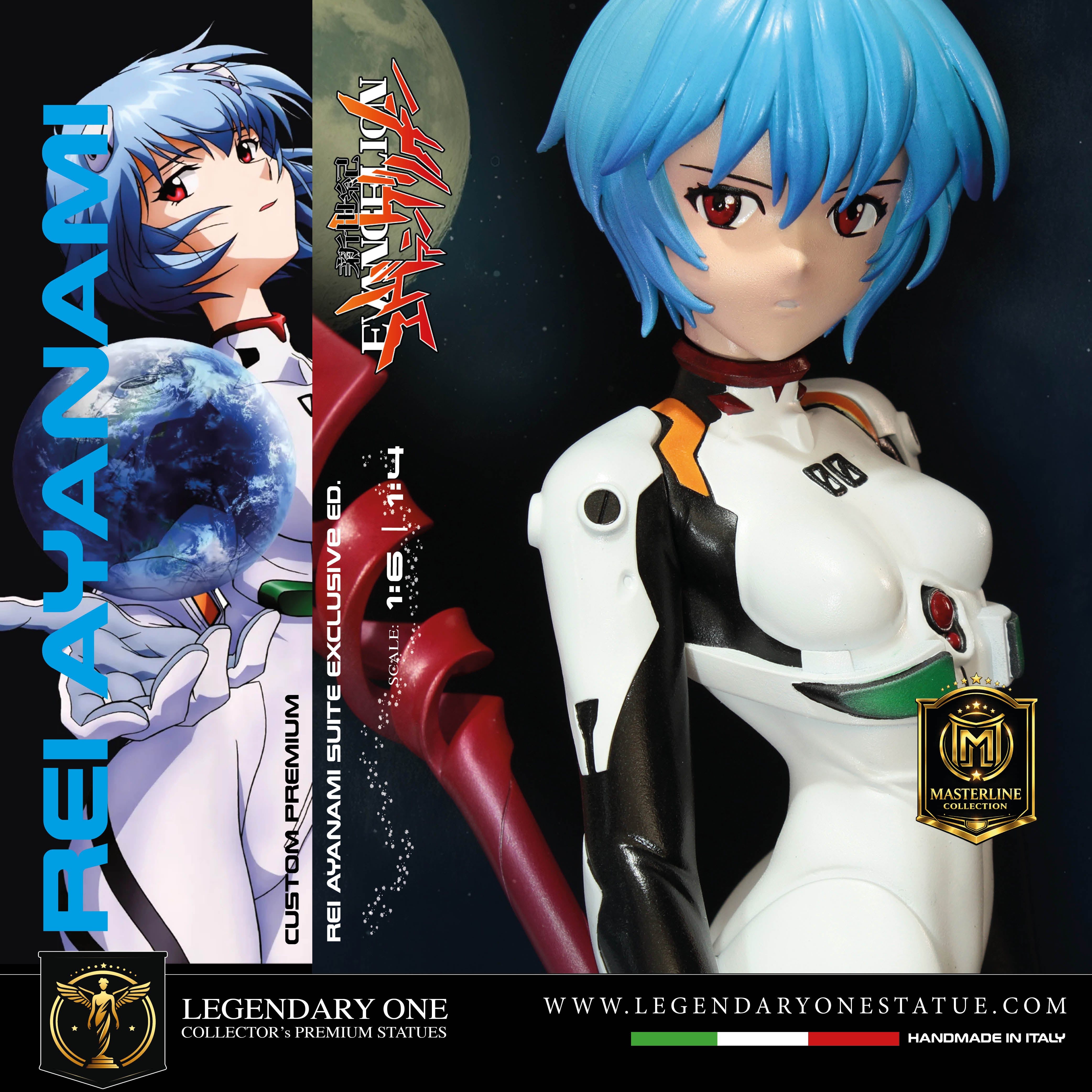 Rei Ayanami Statua da Collezione Esclusiva - Evangelion Figure Rei PlugSuit Edition - Real Anime Color - scala 1:6 / 1:4