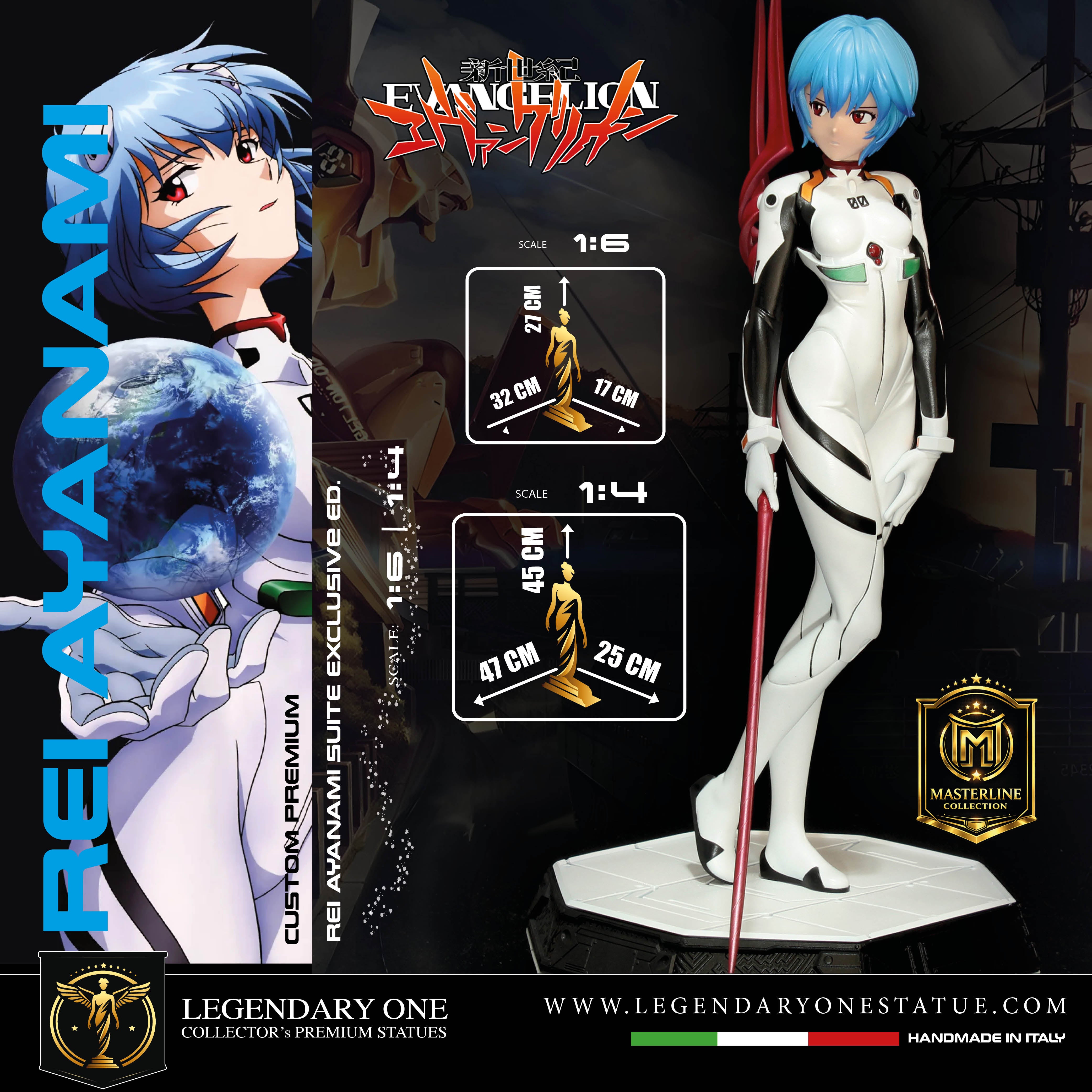 Rei Ayanami Statua da Collezione Esclusiva - Evangelion Figure Rei PlugSuit Edition - Real Anime Color - scala 1:6 / 1:4