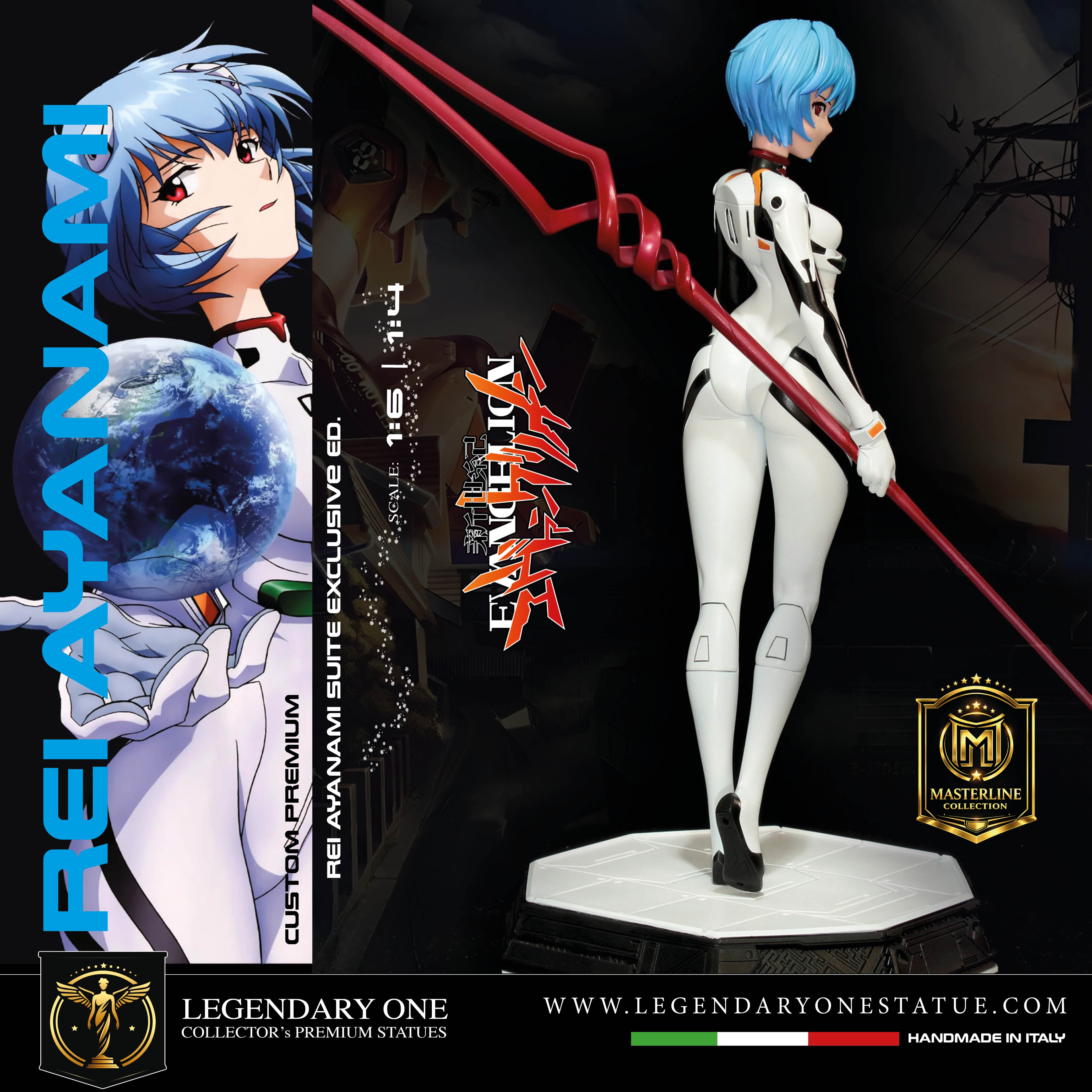 Rei Ayanami Statua da Collezione Esclusiva - Evangelion Figure Rei PlugSuit Edition - Real Anime Color - scala 1:6 / 1:4