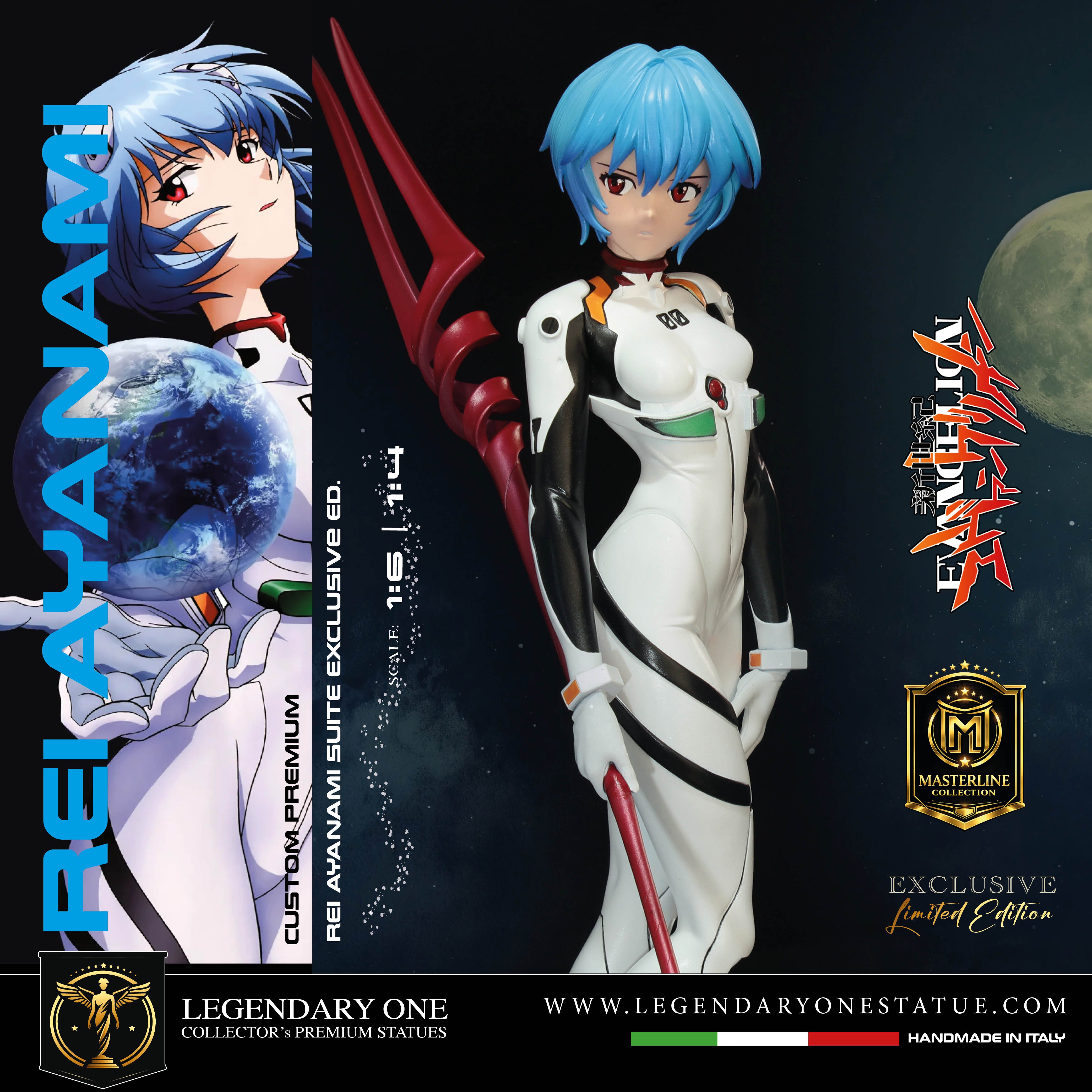 Rei Ayanami Statua da Collezione Esclusiva - Evangelion Figure Rei PlugSuit Edition - Real Anime Color - scala 1:6 / 1:4