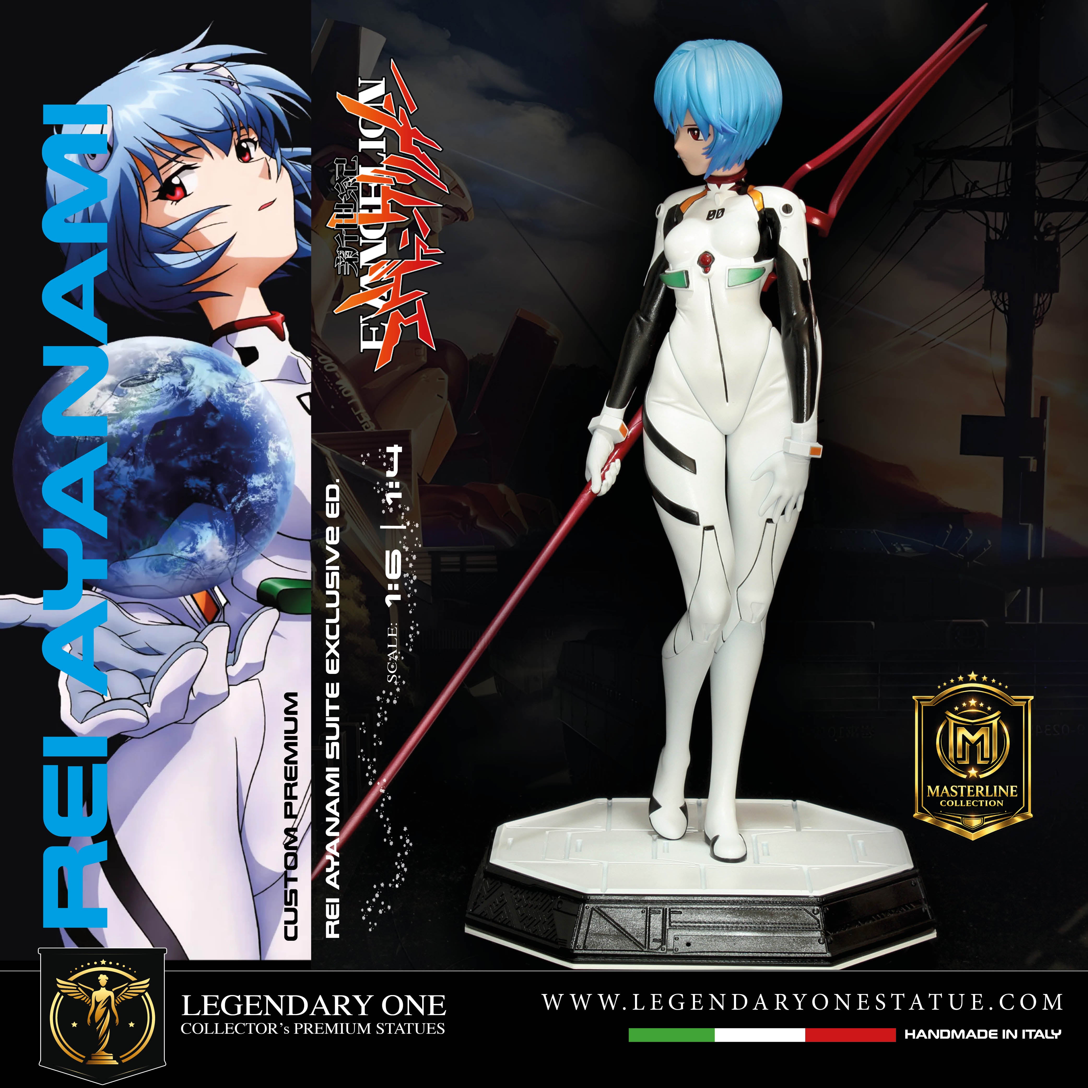 Rei Ayanami Statua da Collezione Esclusiva - Evangelion Figure Rei PlugSuit Edition - Real Anime Color - scala 1:6 / 1:4