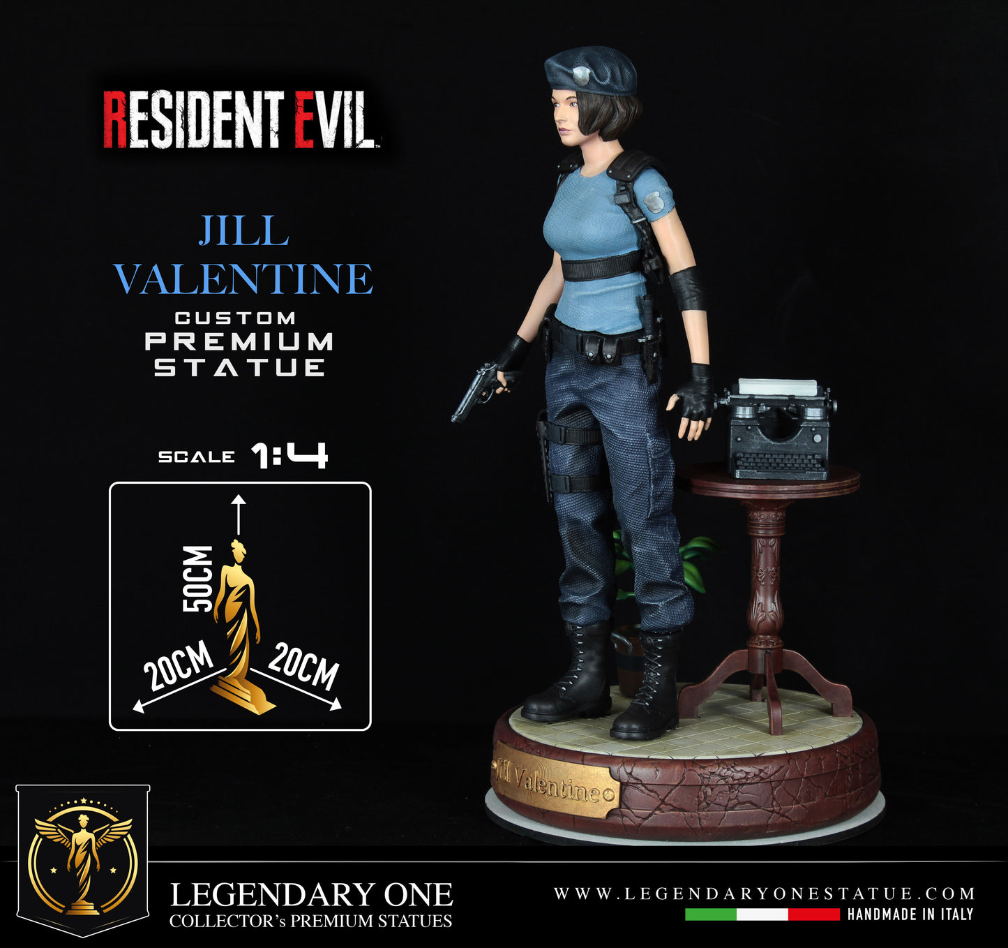 Jill Valentine statue, Resident Evil figure, Jill Valentine Figure Custom Premium Statue, Real Game Diorama Resident Evil, Real Color Effect High Res. 12k