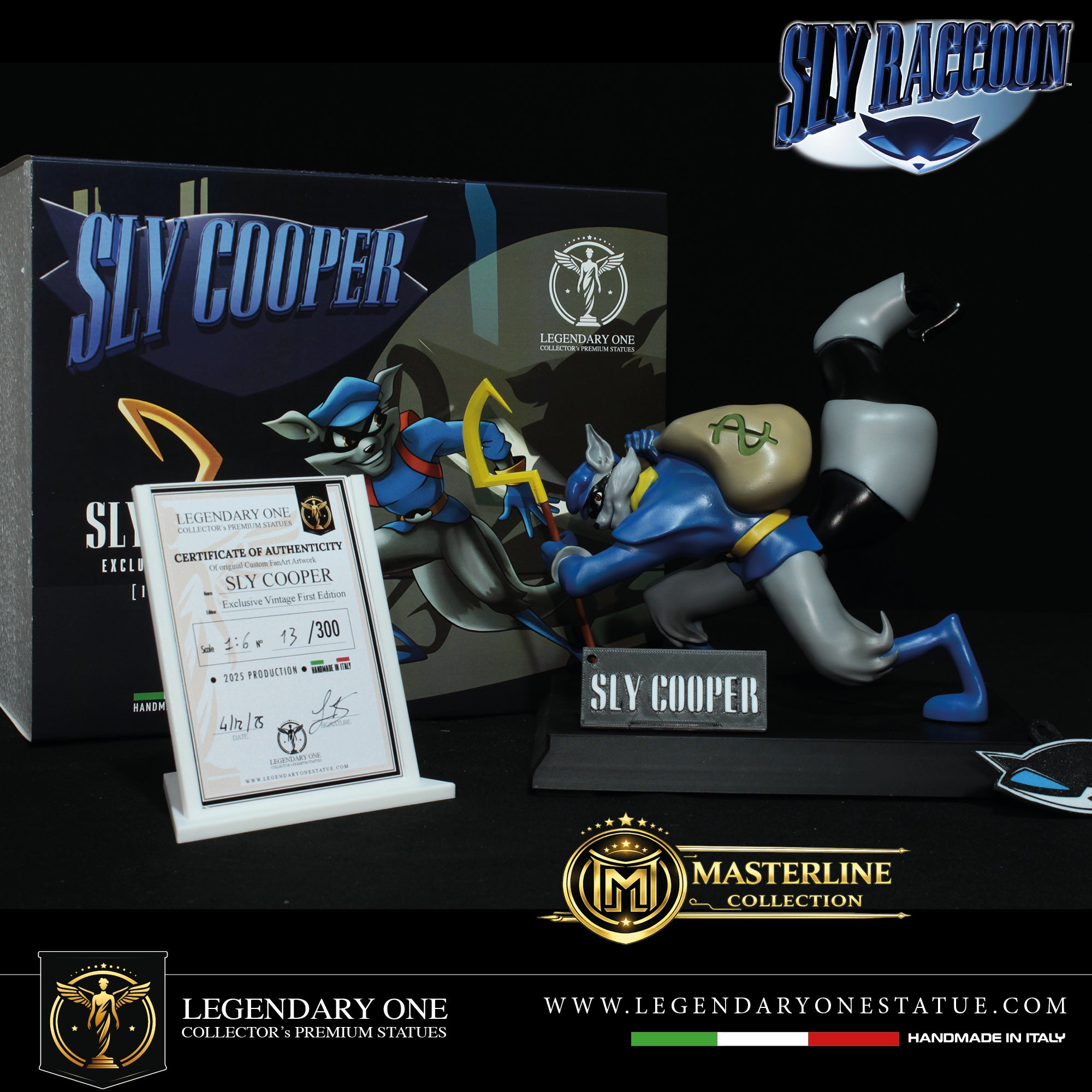Sly Cooper Statua da collezione - Sly Cooper Figure esclusiva Real Game Color - scala 1:6